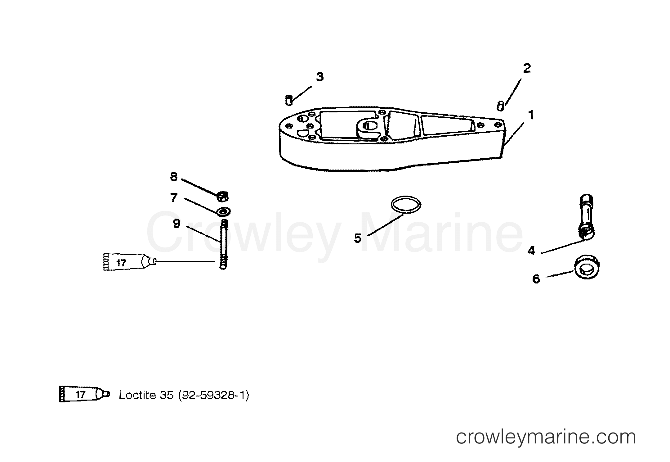 1996 Outboard 60 [ELO] - 7060312ER - EXTENSION COMPONENTS