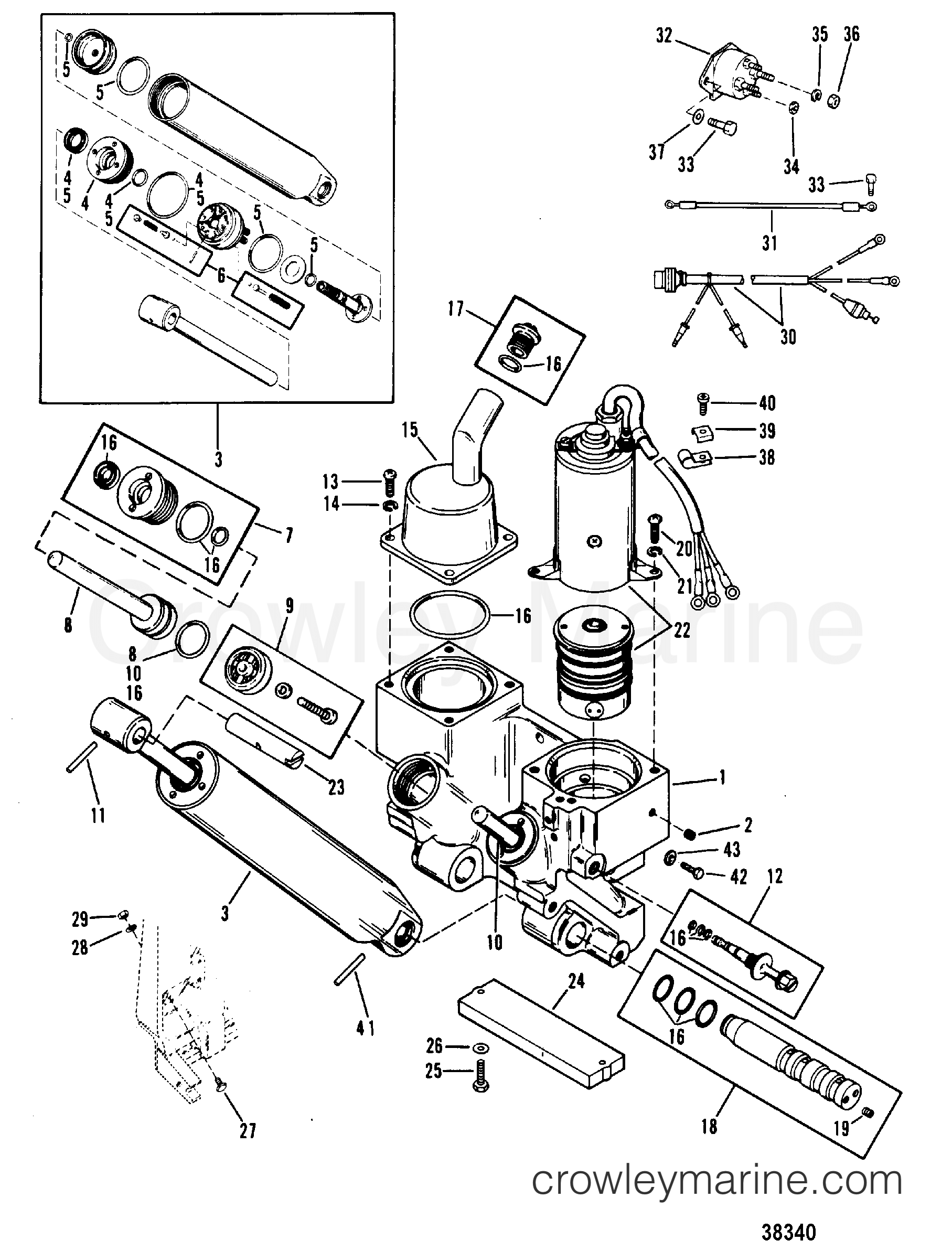 POWER TRIM COMPONENTS - 1987 Outboard 70 [ELPTO] 1070727 | Crowley