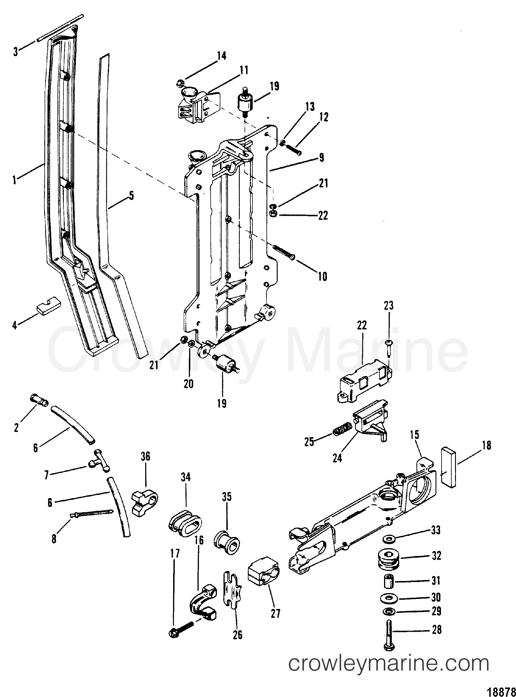 1985 Outboard 175 [EXLPTO] - 7175745 - COWL MOUNTING BRACKETS