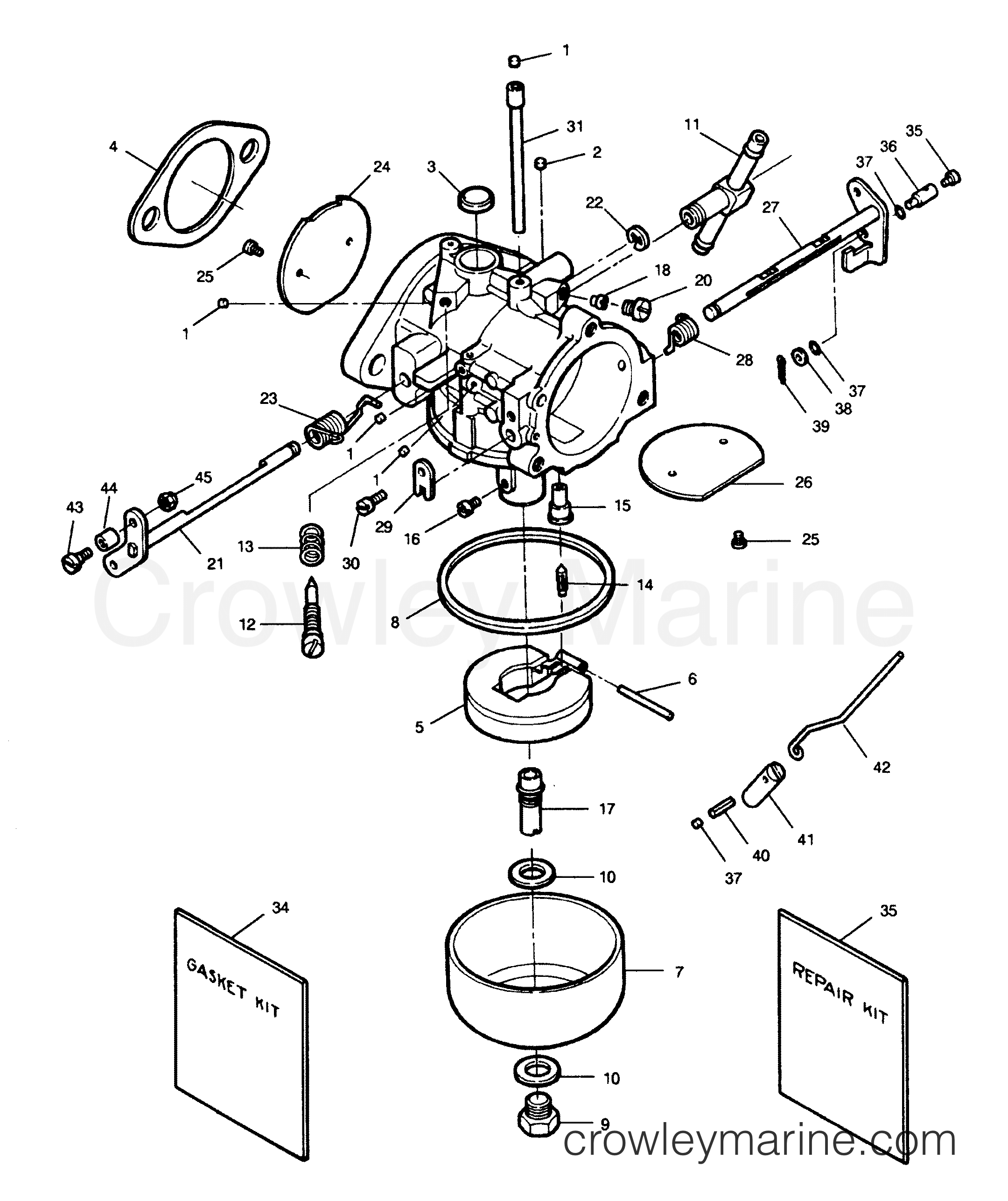 1991 Outboard 50 - 507A91A [Force] - CARBURETOR