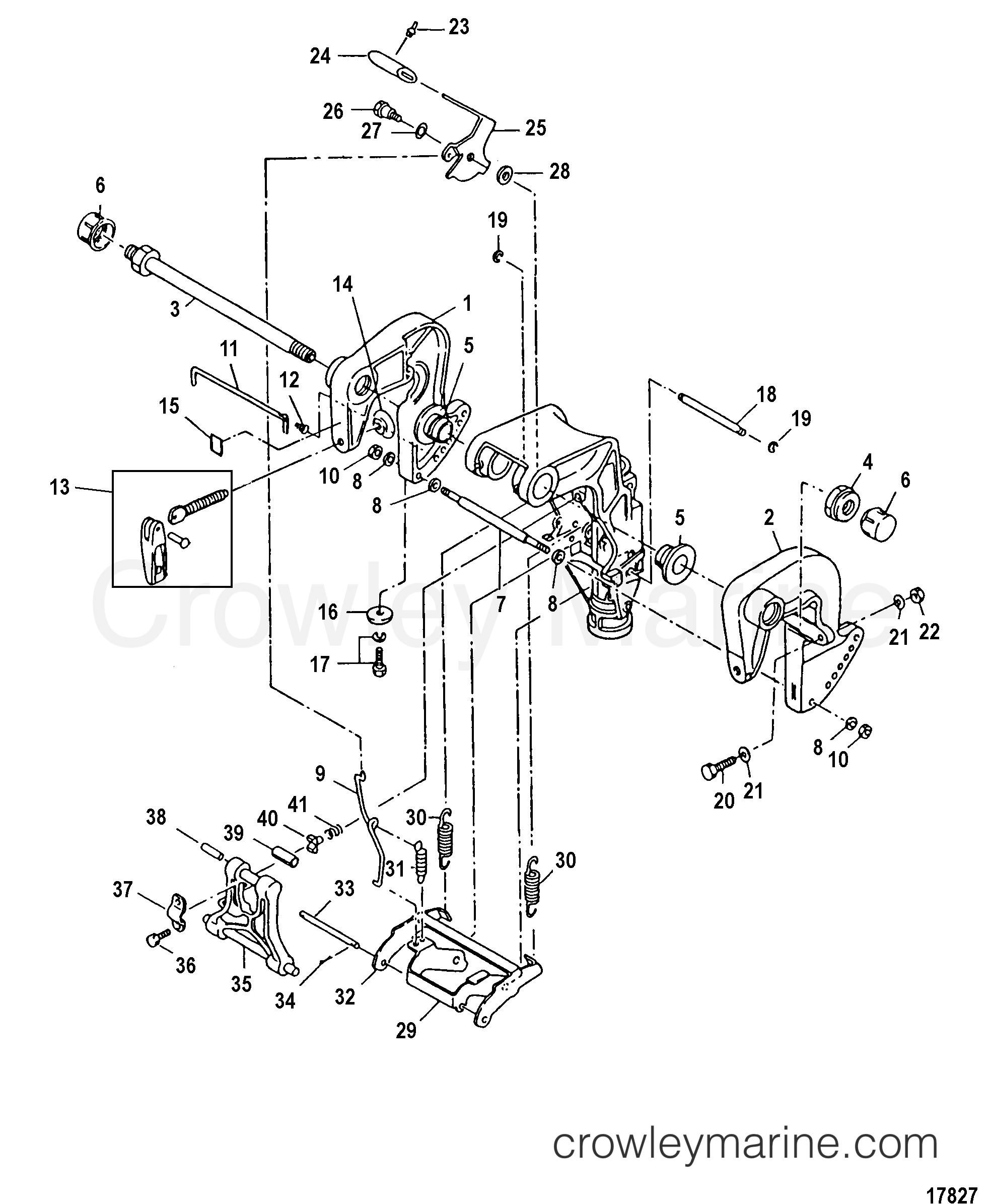 Serial Range Outboard 15 SEAPRO (4-STROKE) - 0R123565 & Up - CLAMP BRACKET