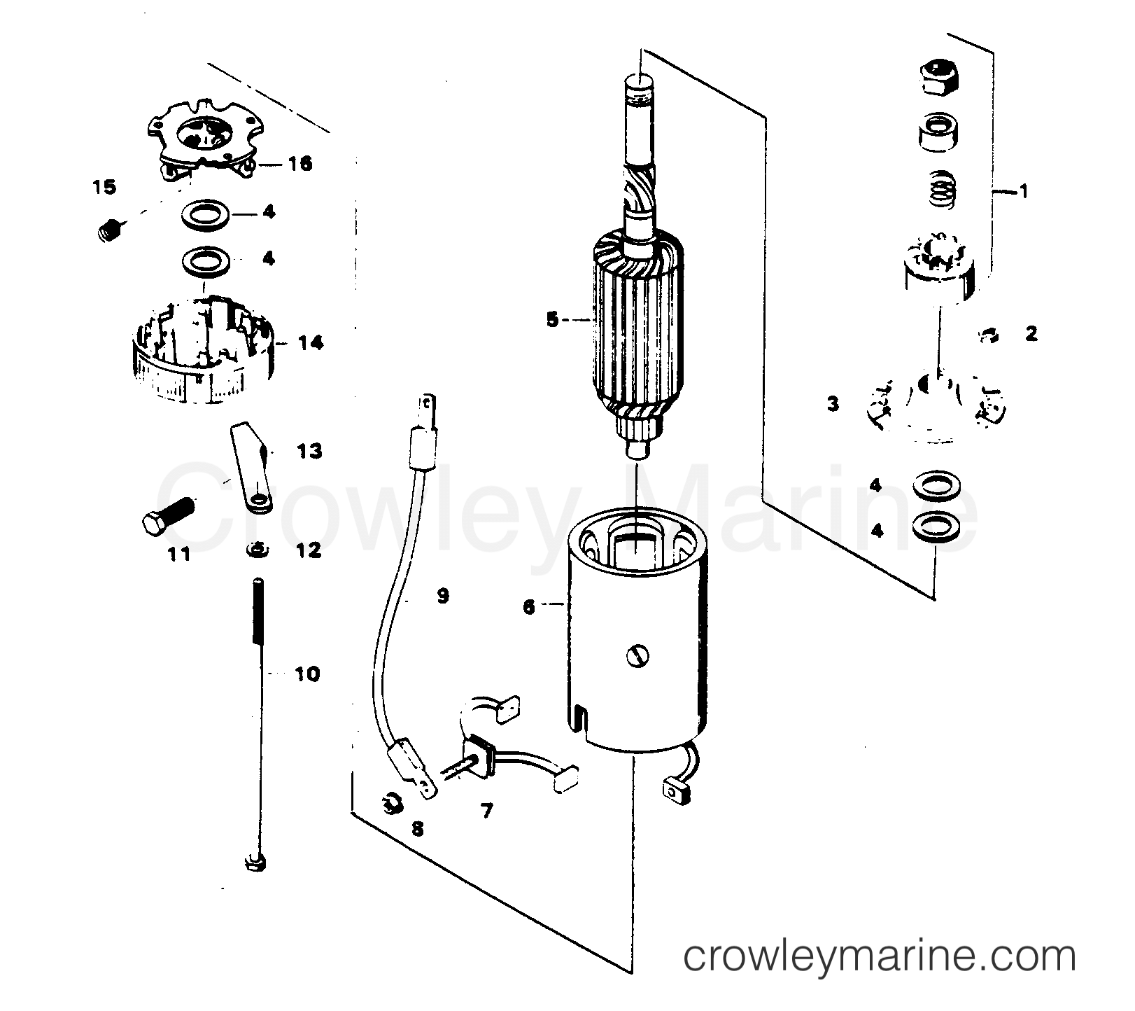 1984 Outboard 125 - 1258F4A [Force] - STARTER (PRESTOLITE)
