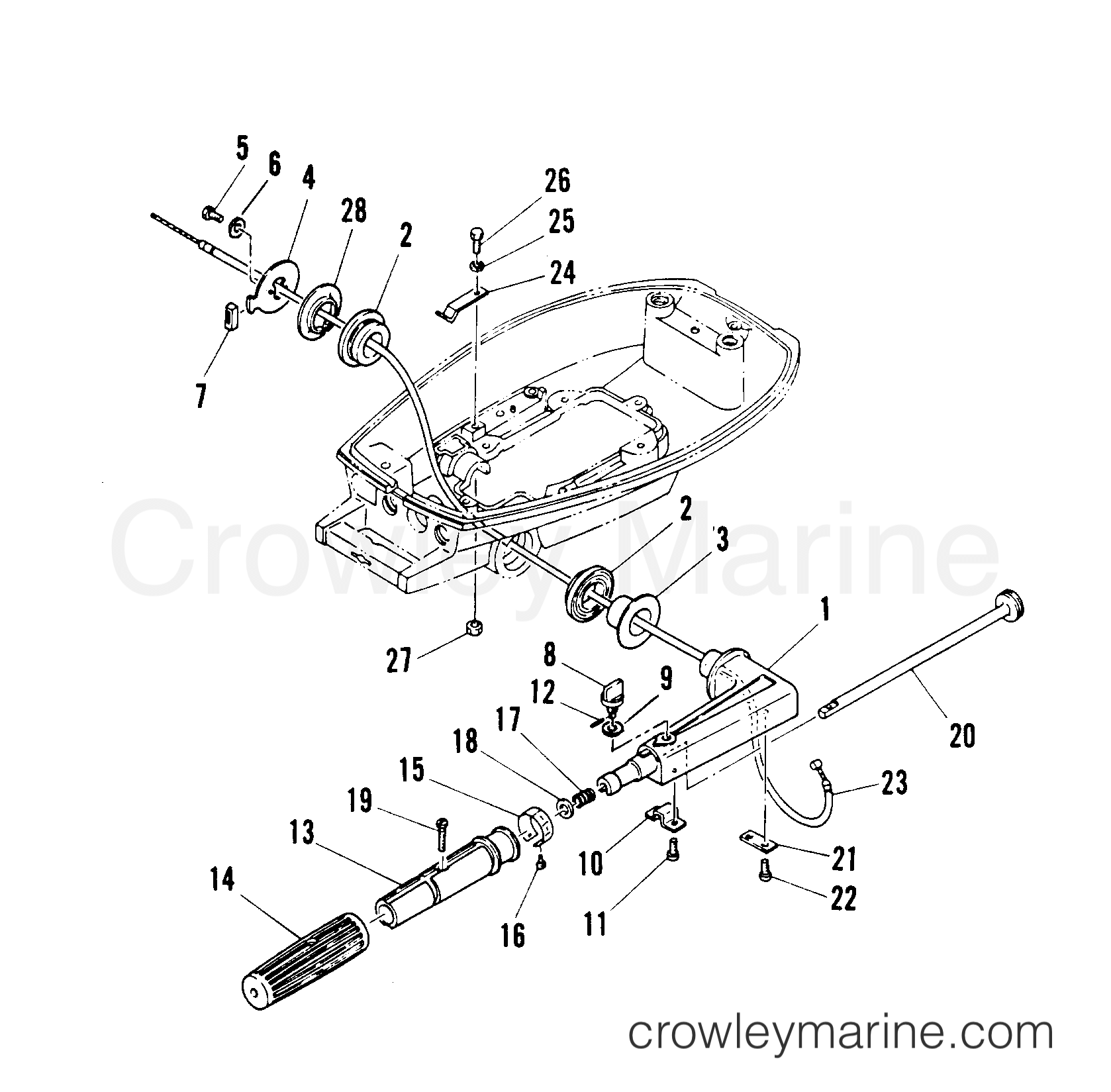1981 Outboard 5 [M] - 7005201 - THROTTLE CONTROL