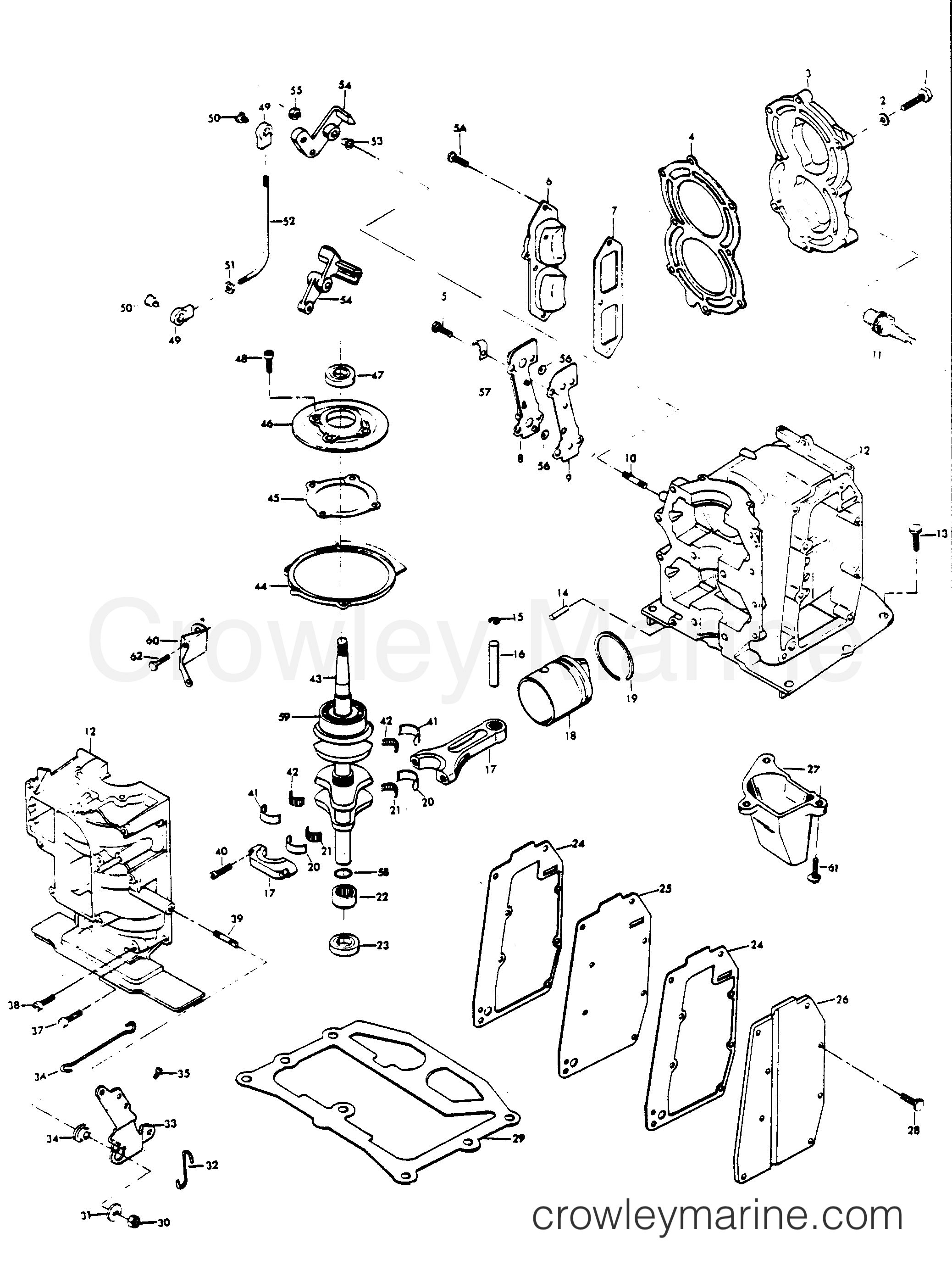 1976 Outboard 15 - 152BB - POWER HEAD