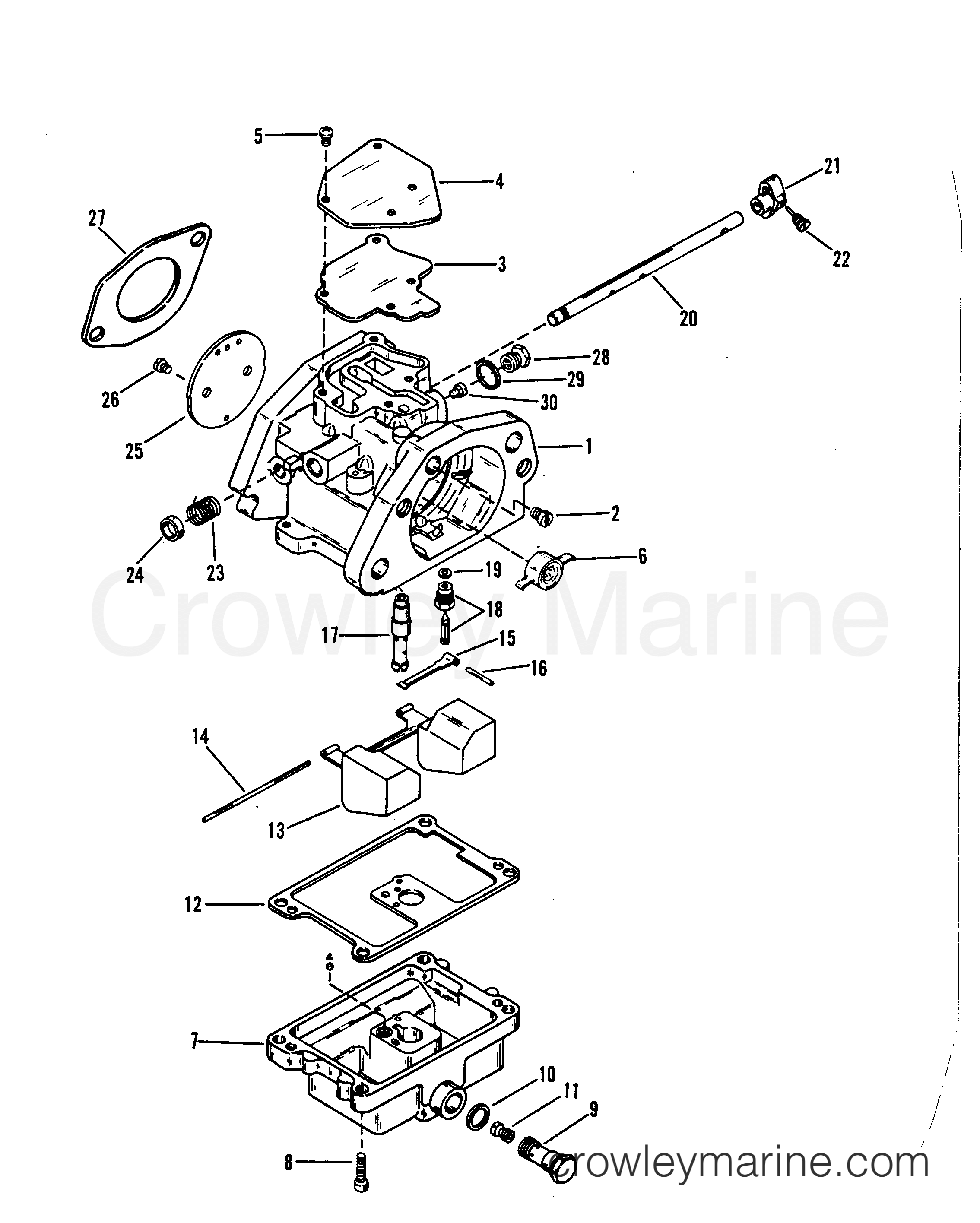 1990 Outboard 250 [XXL] - 7250432SD - CARBURETOR ASSEMBLY