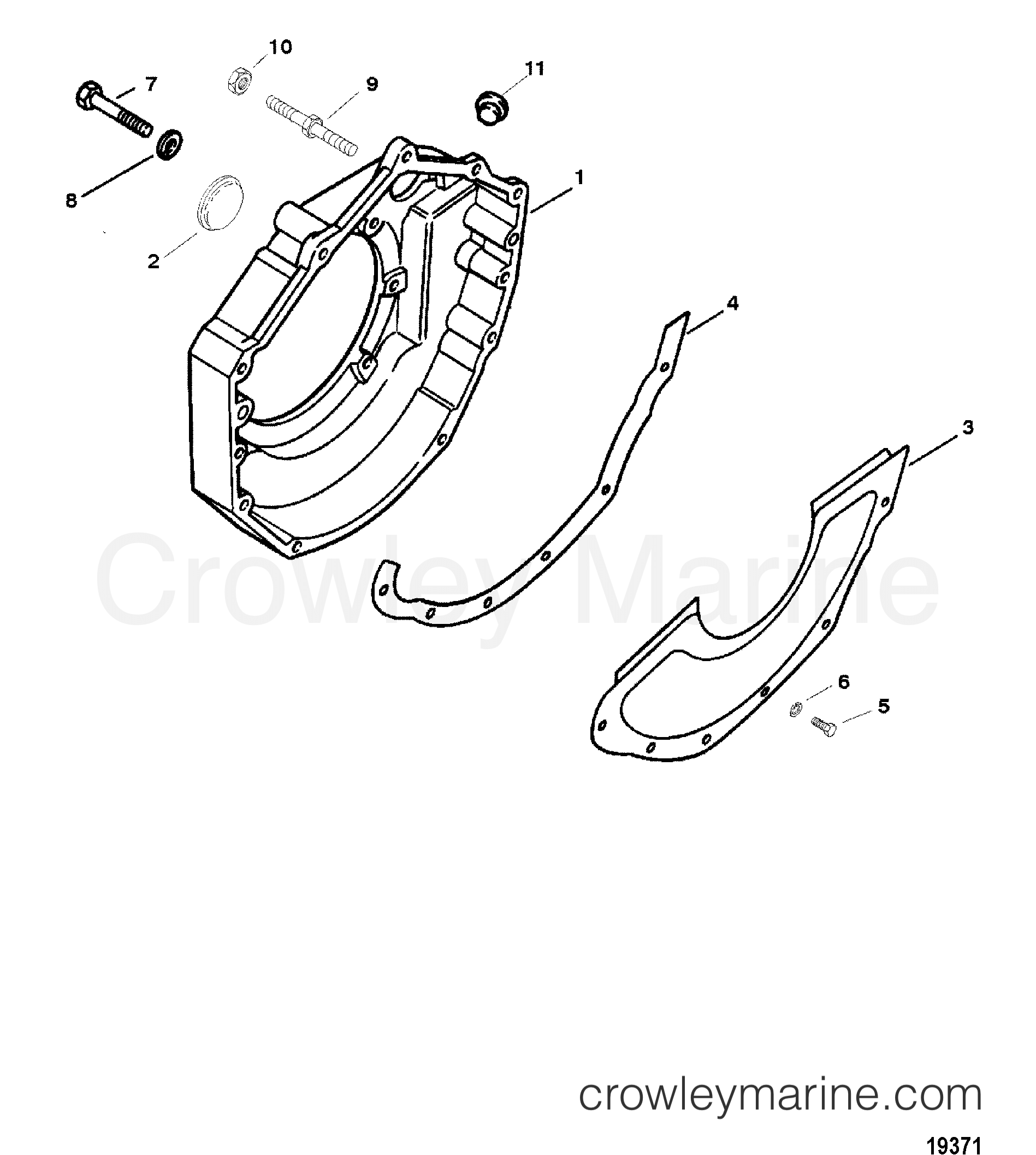 1998 Inboard Engine 5.7L [CARB] - 331A729LS - FLYWHEEL HOUSING