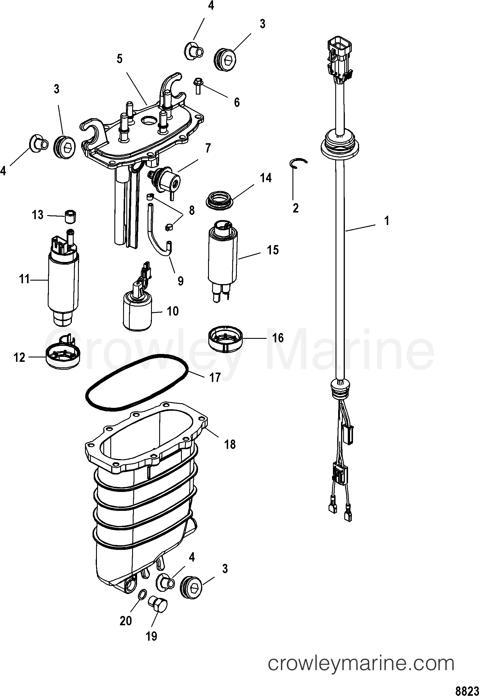 2006 Outboard 135 [L 4] - 7135V13UF - FUEL SUPPLY MODULE