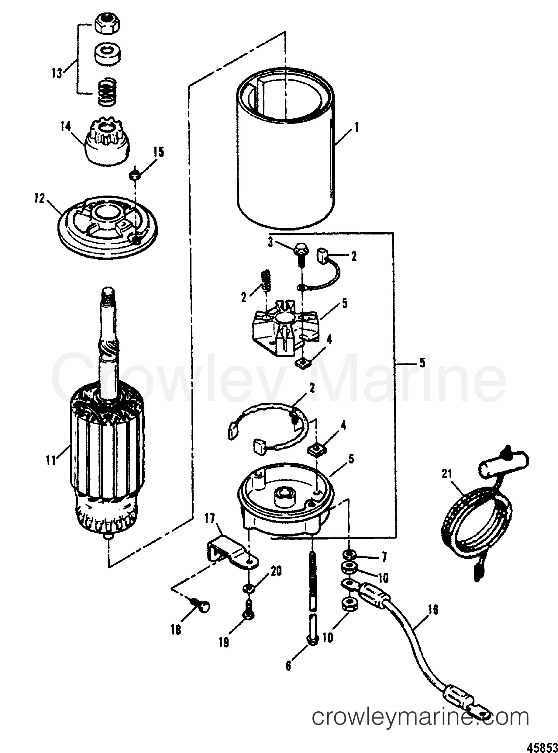 1995 Outboard 120 - H120422RD [EXLPT] - STARTER ASSEMBLY
