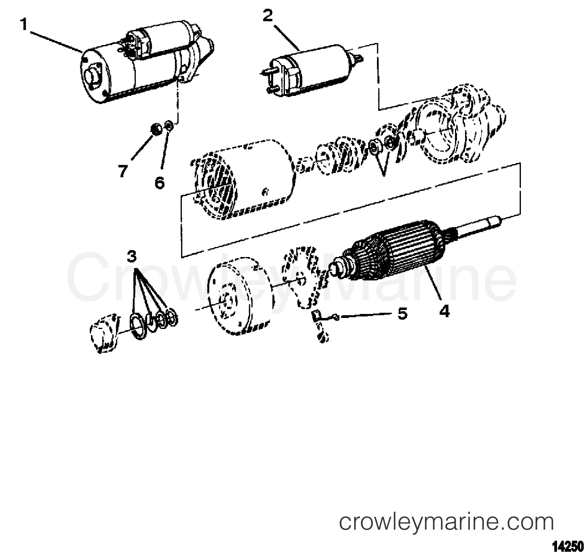 1998 Inboard Engine 642D [D-TRONIC] - 3C784BDLD - STARTER MOTOR