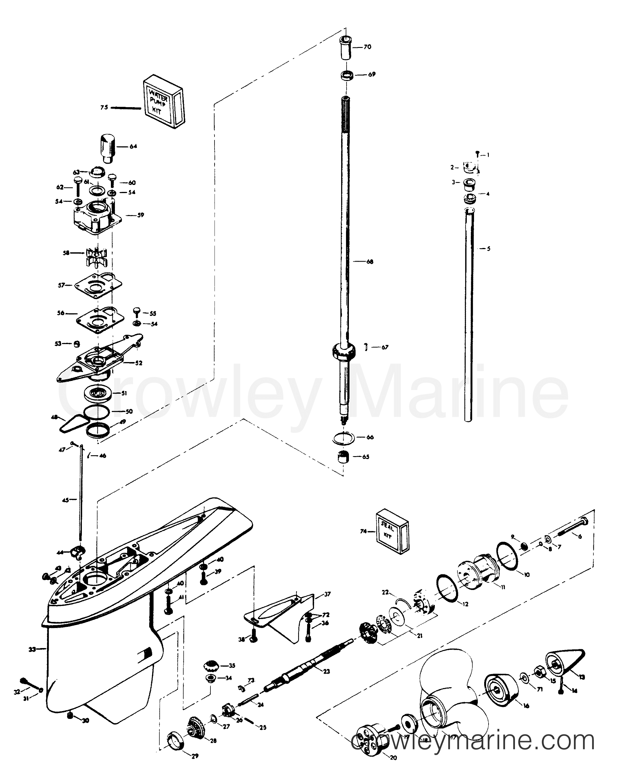 1979 Outboard 100 - H1007H79A - GEAR HOUSING