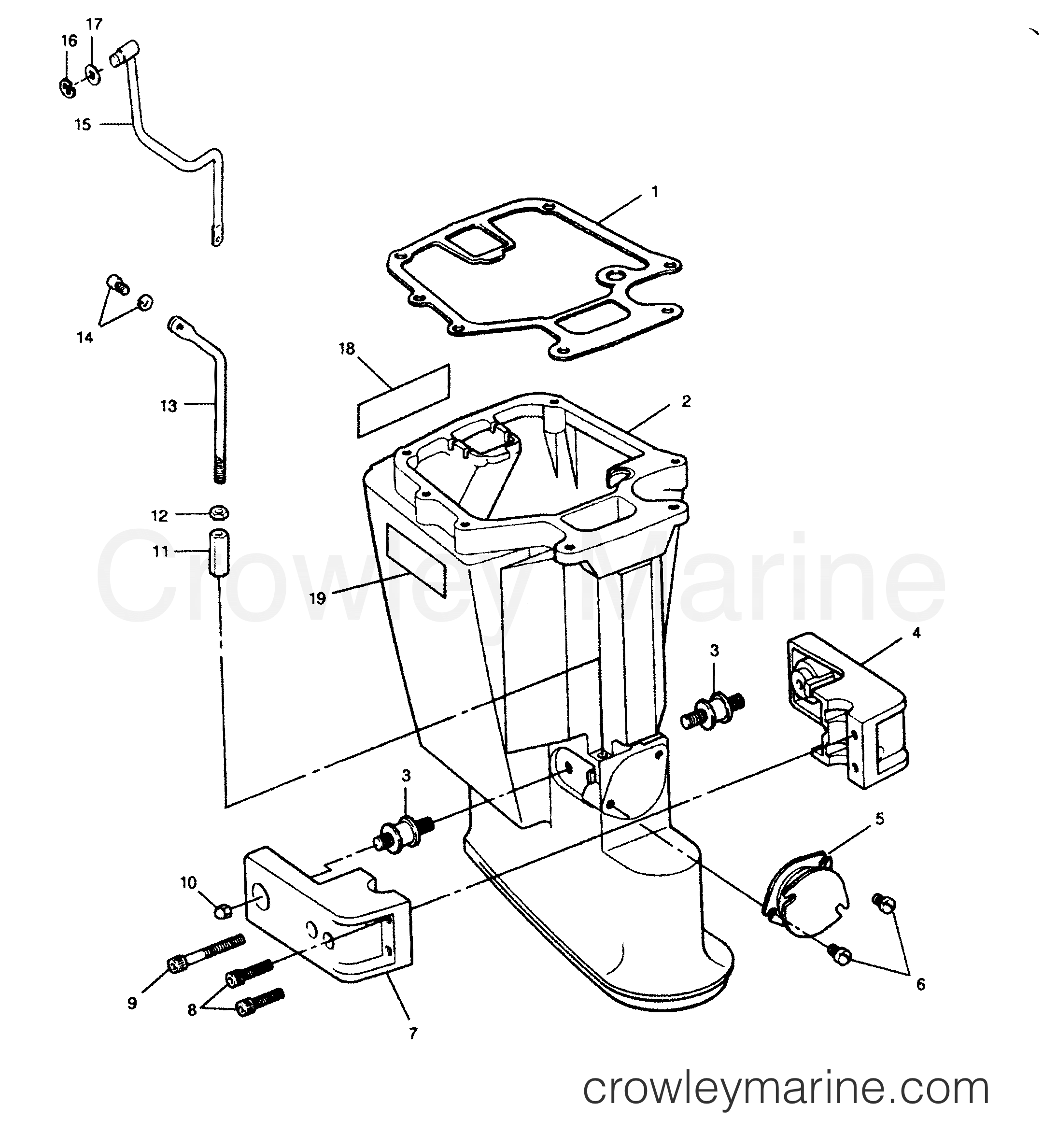 1991 Outboard 50 - 507A91C [Force] - MOTOR LEG
