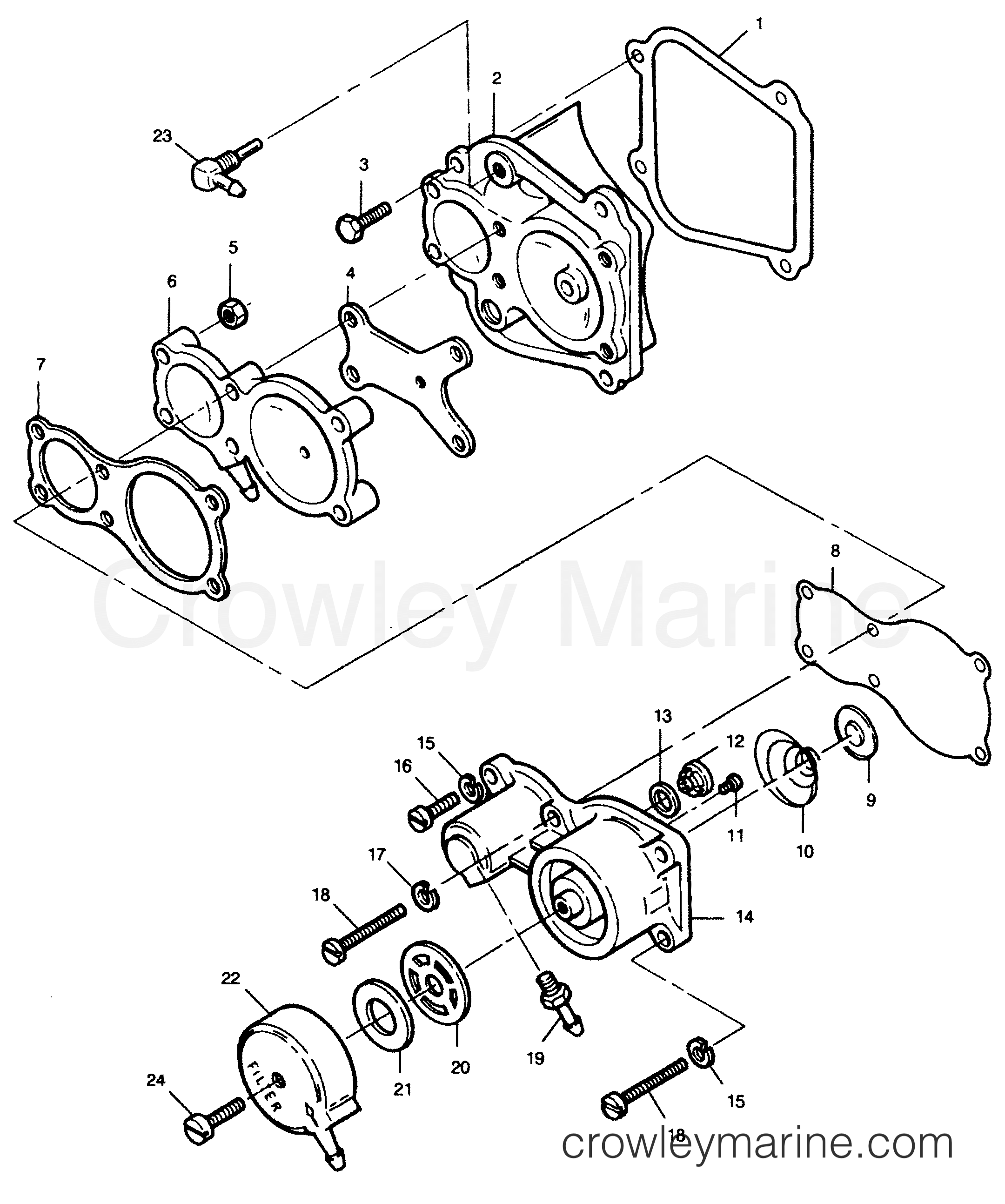 1991 Outboard 90 - 906F91D [Force] - FUEL PUMP