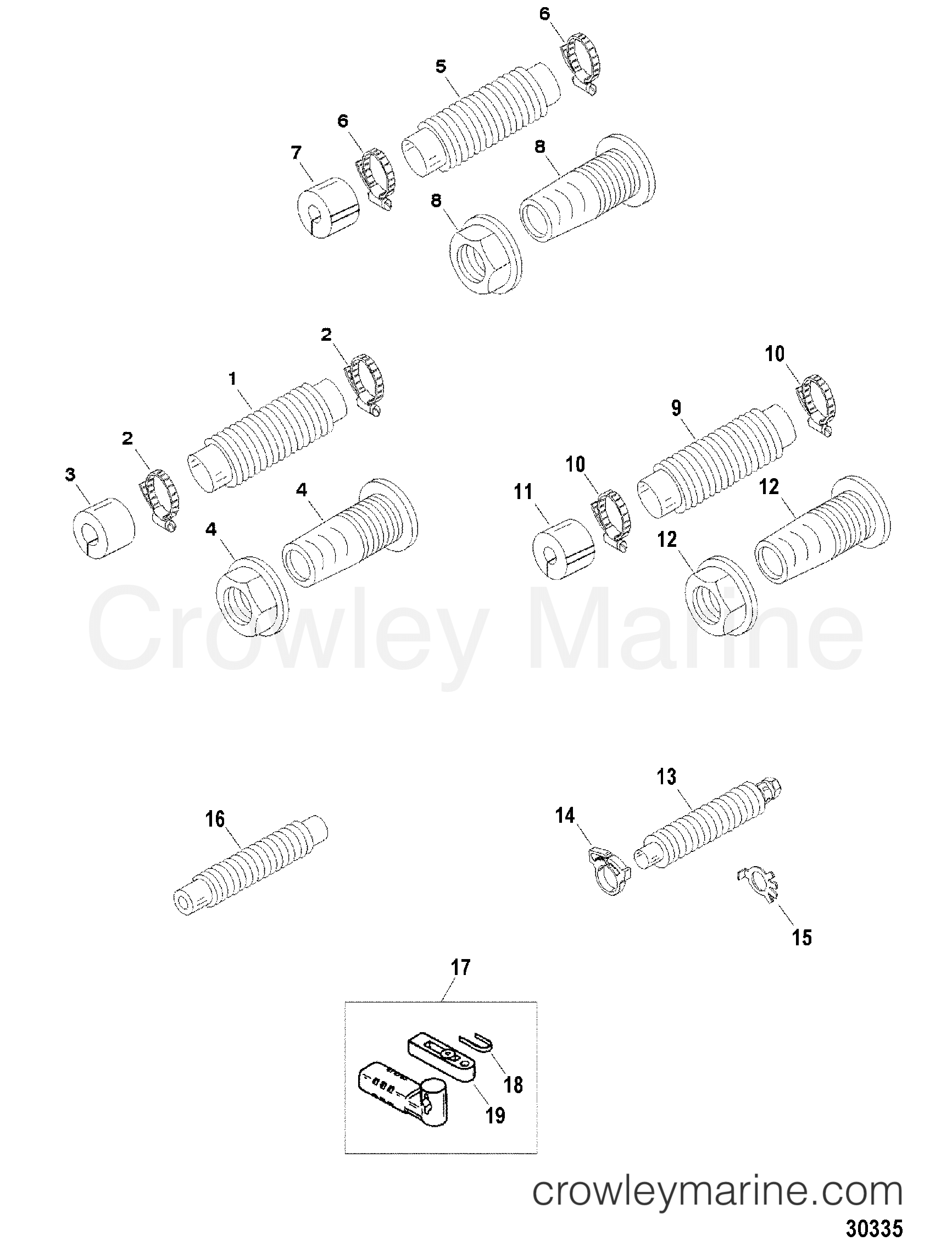 OEM Shift Cable Bellows For Mercury Sport Jet – X-Ref 877581A5
