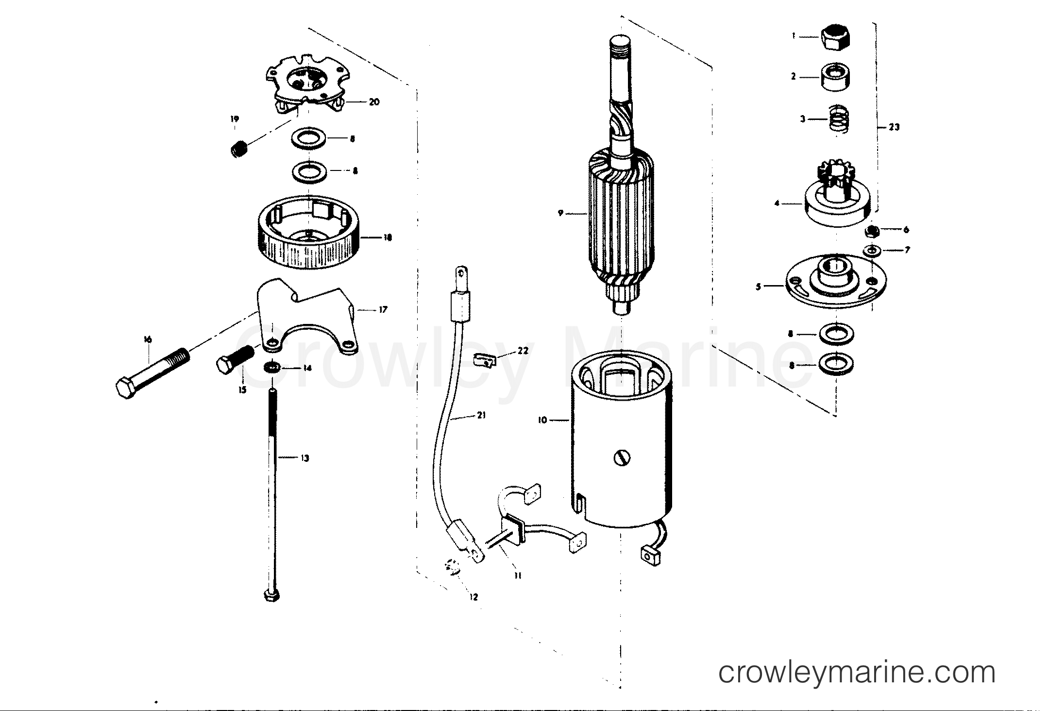 1976 Outboard 75 - 756BB - STARTER