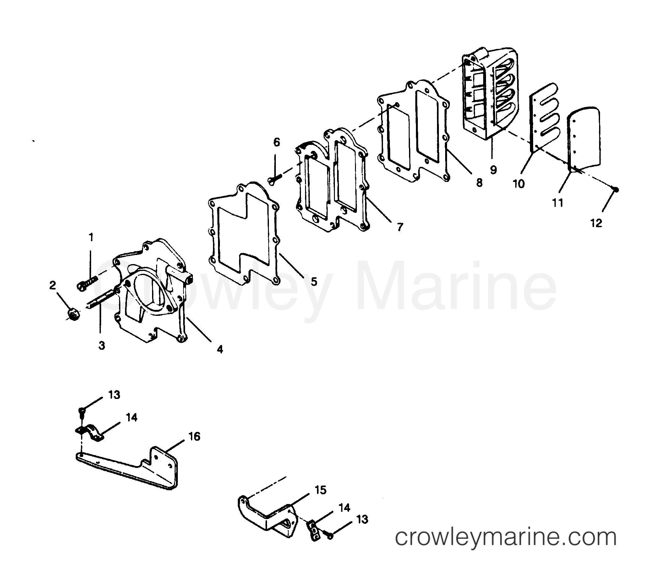 1991 Outboard 35 - 356E91B [Force] - REED PLATE