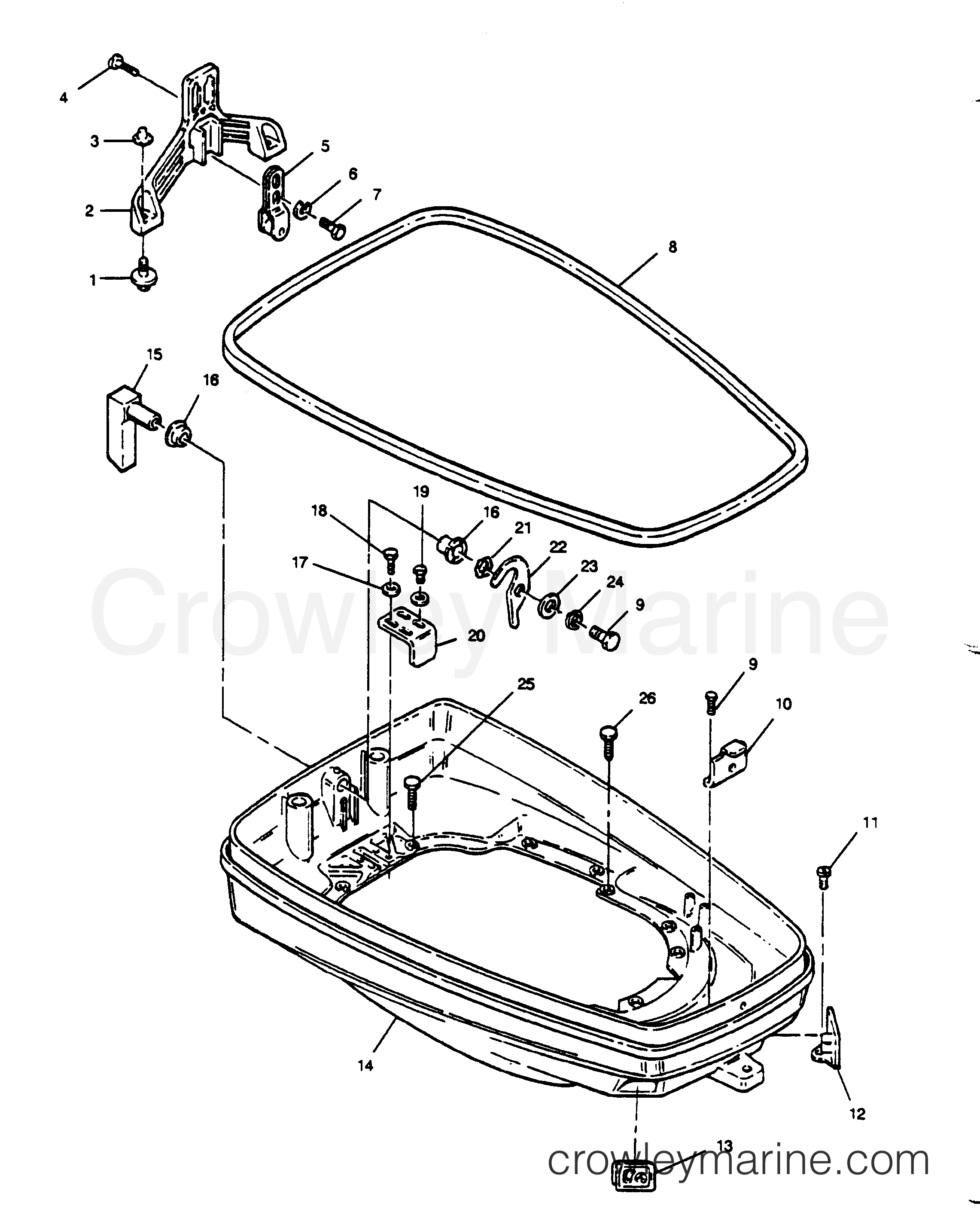 1989 Outboard 85 - 853F9F [Force] - SUPPORT PLATE