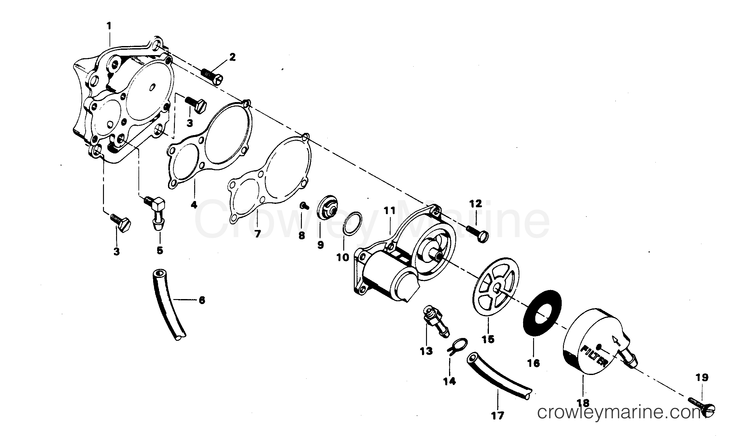 1982 Outboard 45 - 457B2N - FUEL PUMP