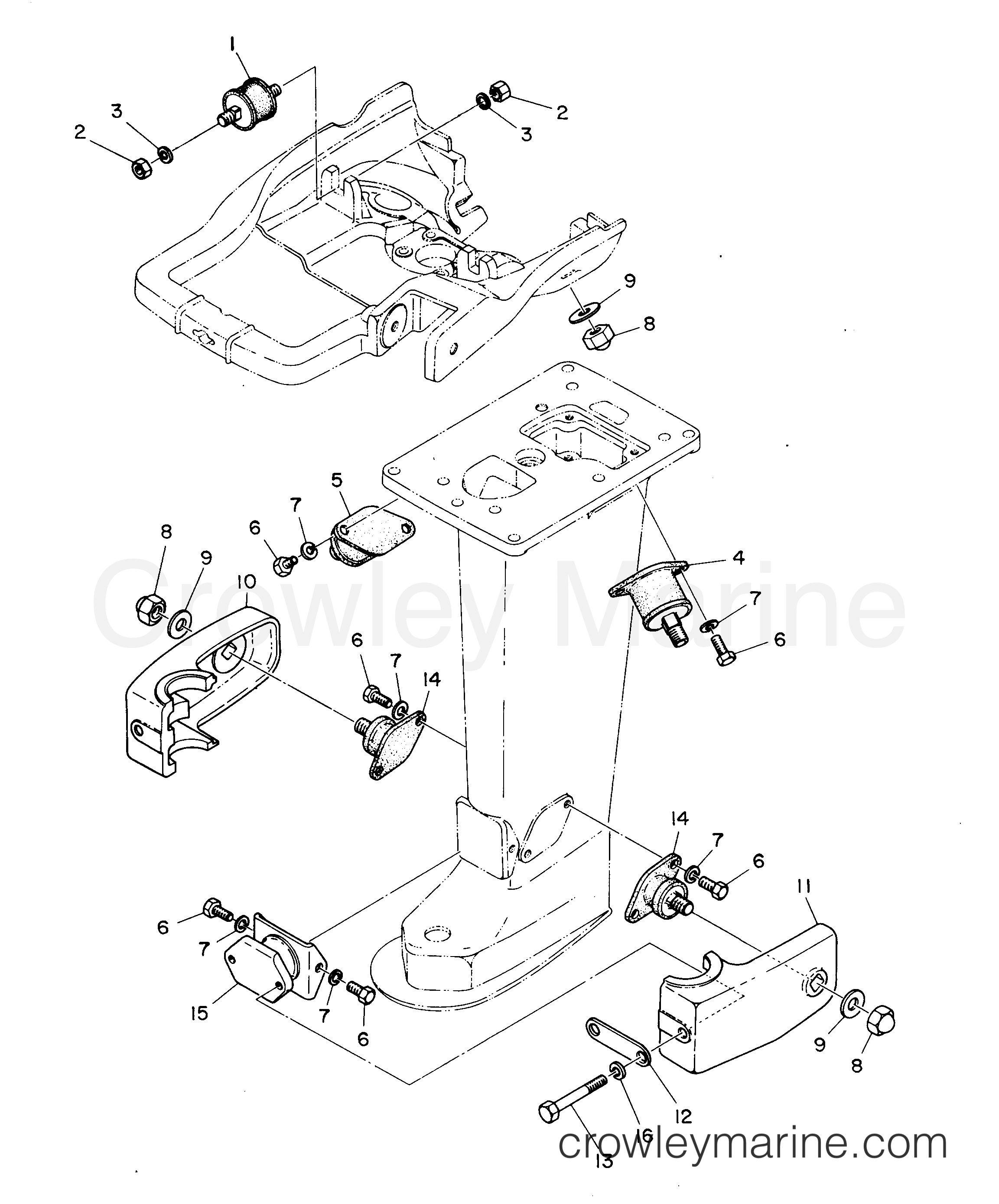 1977 Outboard 15 - 7015247 - MOUNTING SYSTEM