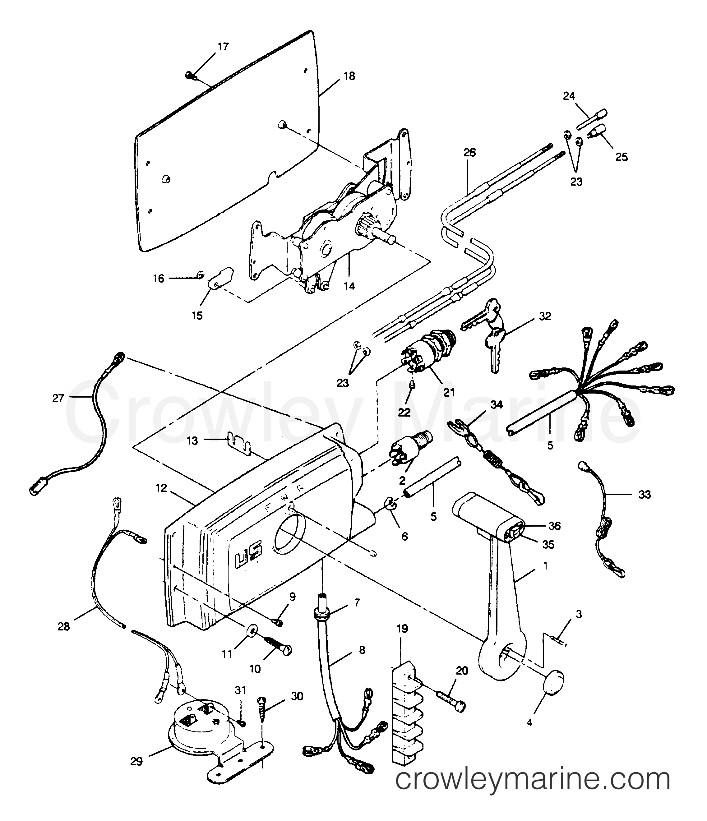 1990 Outboard 35 - 357F90A [Force] - REMOTE CONTROL