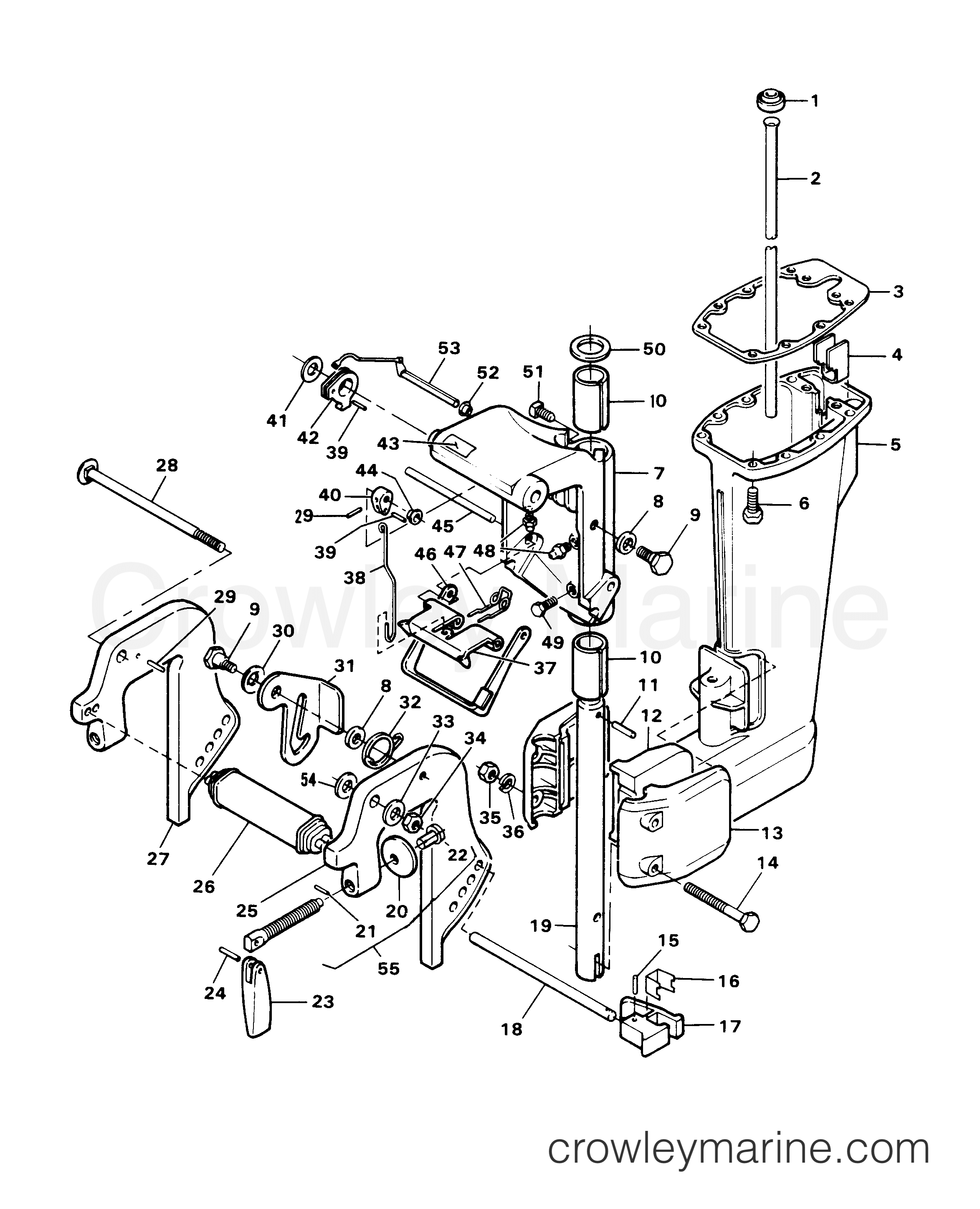 1982 Outboard 7.5 - 72B2E - MOTOR LEG