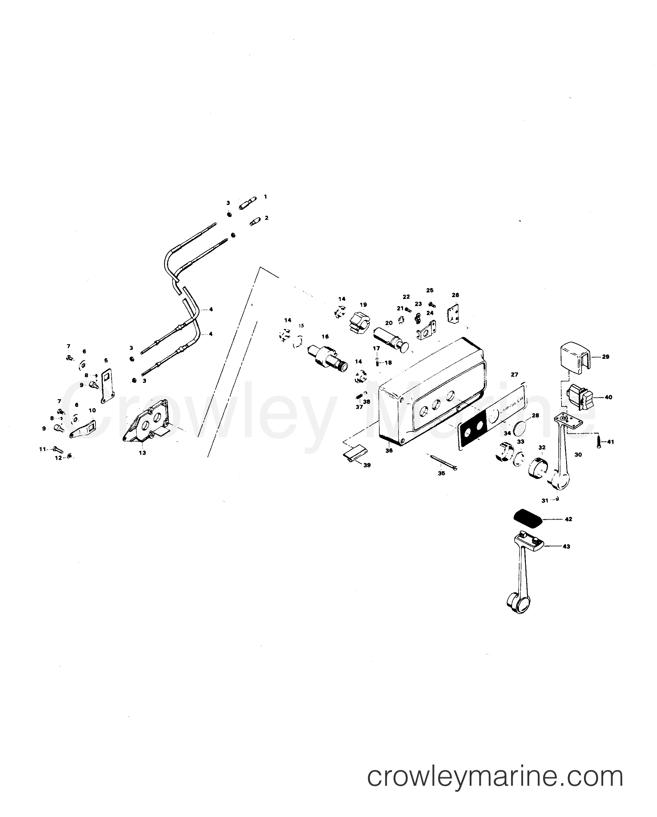 1982 Outboard 75 - 758B2D - REMOTE CONTROL