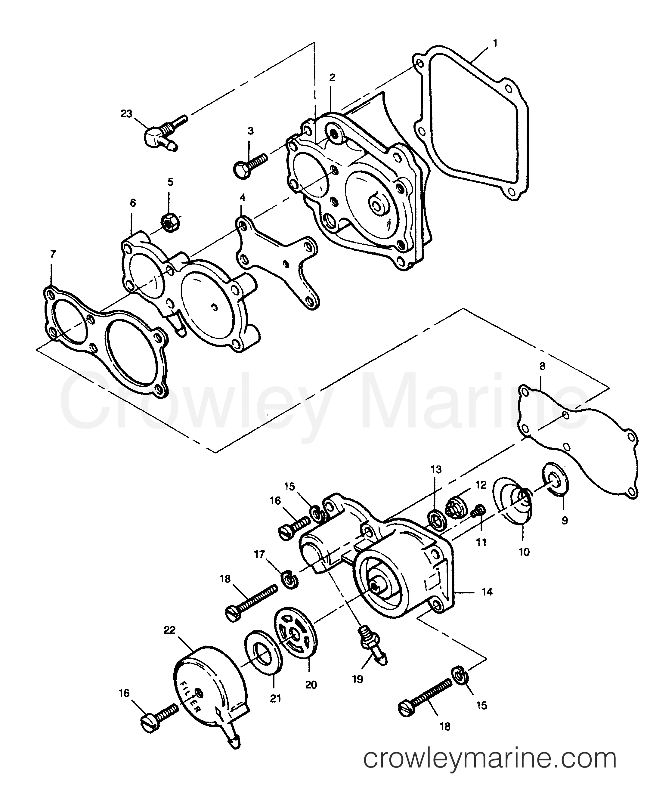 1991 Outboard 90 - 908E91A [Force] - FUEL PUMP