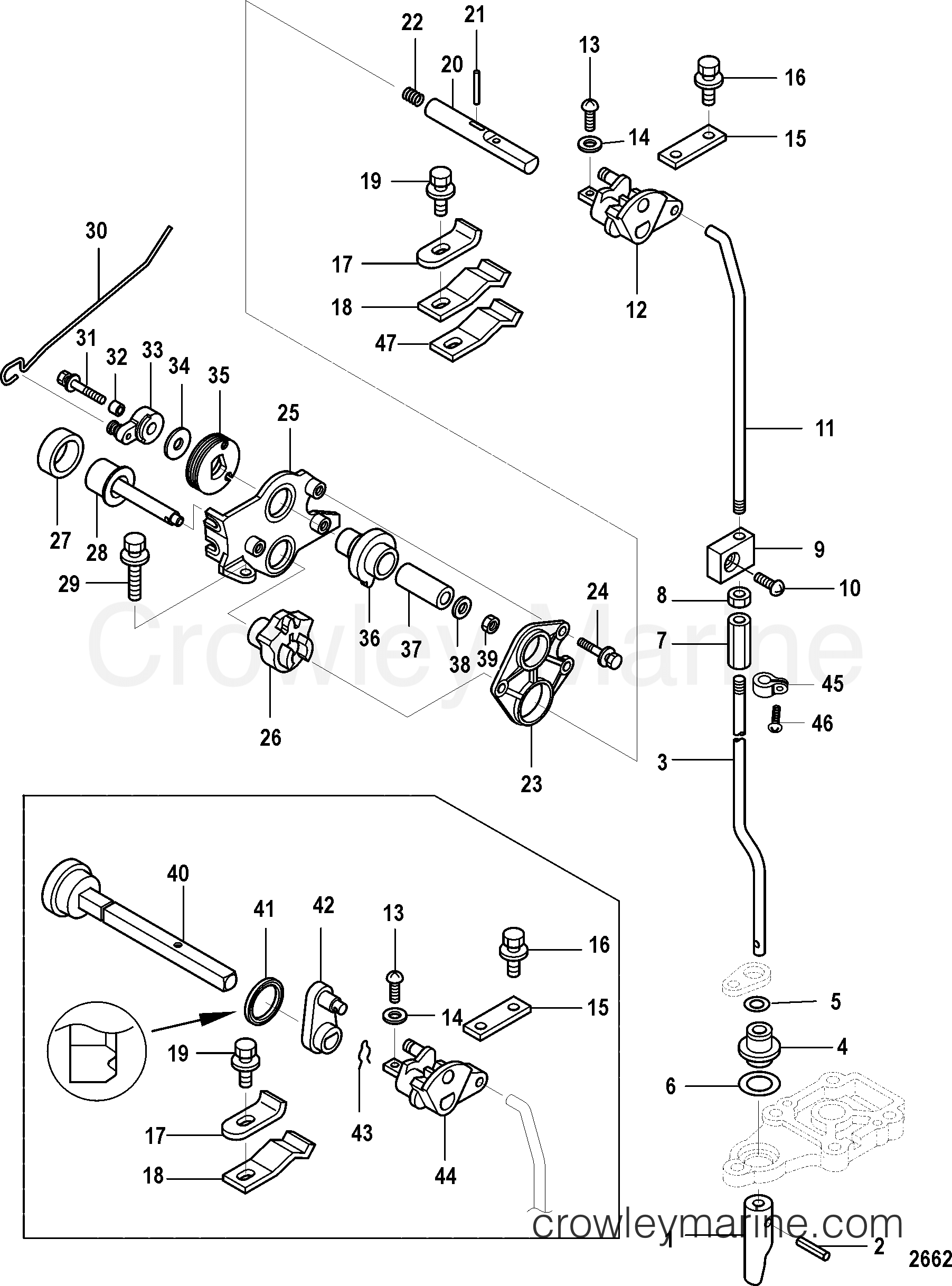2006 Outboard 9.9 [ELH 4] - 7F10312ZA - SHIFT COMPONENTS, NON BIGFOOT