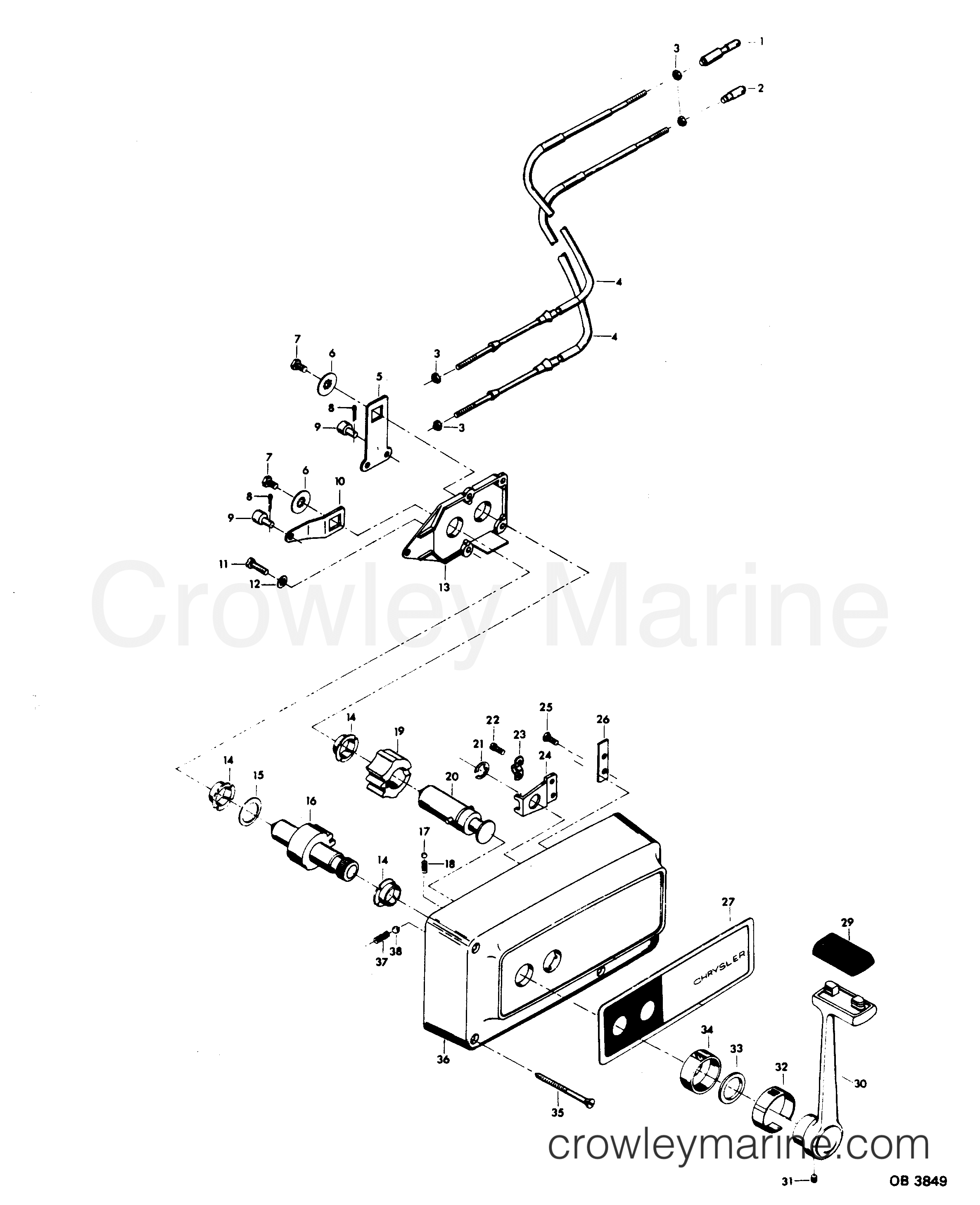 1983 Outboard 55 - H0559V83S - REMOTE CONTROL