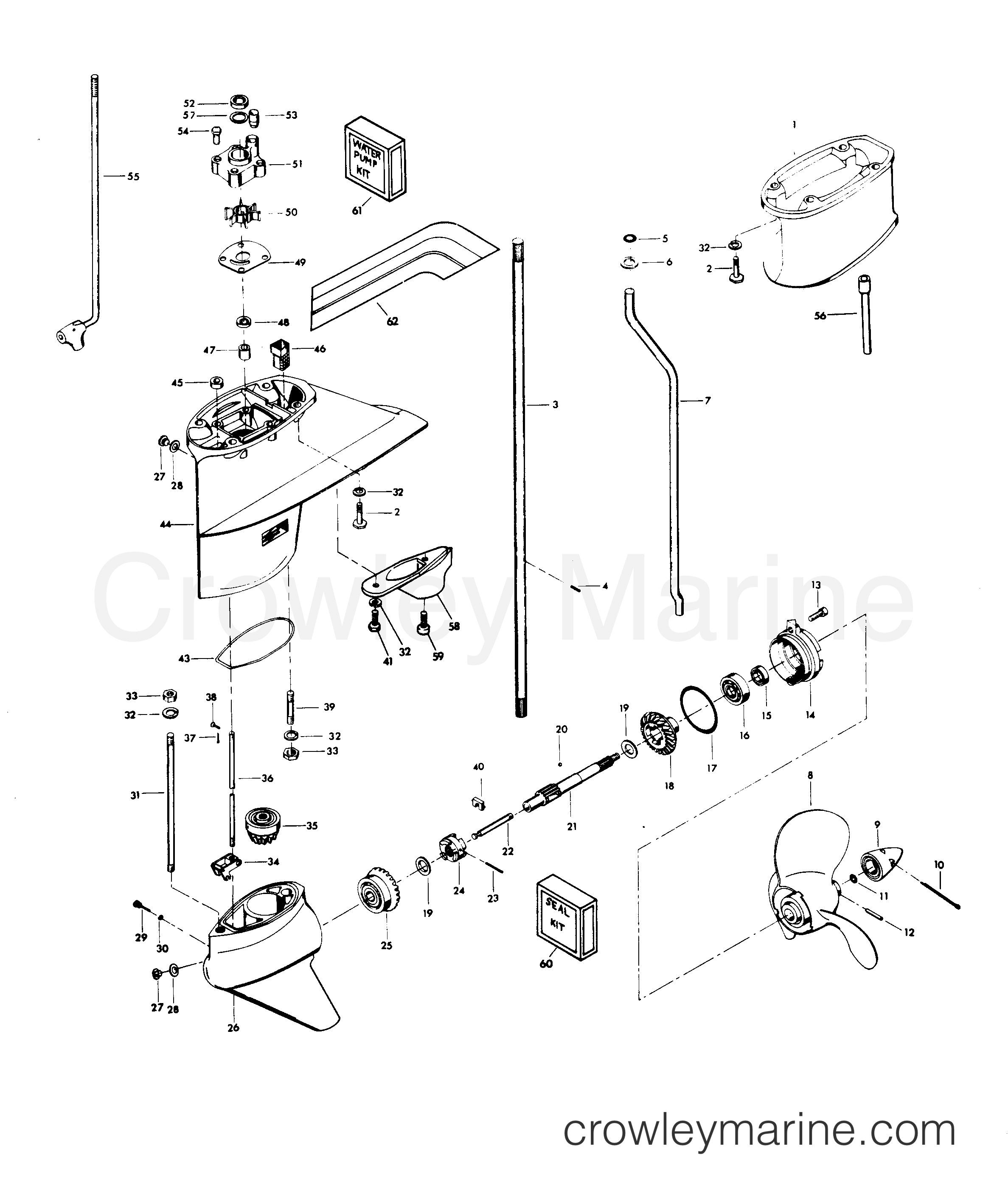 1979 Outboard 20 - H0207B79B - GEAR HOUSING
