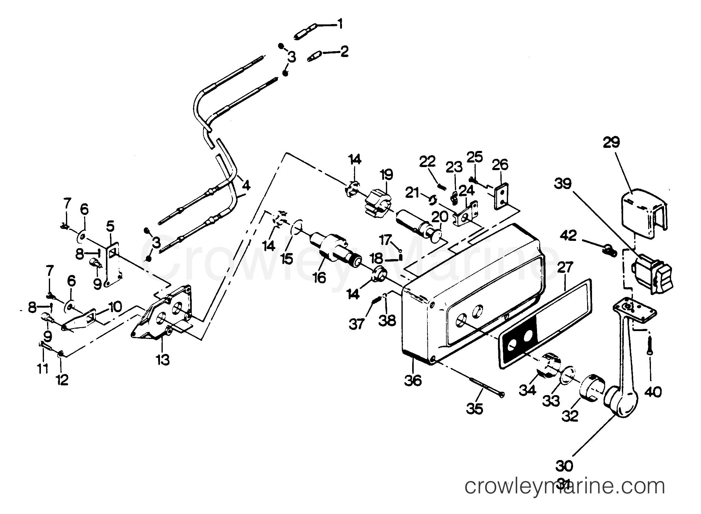1986 Outboard 125 - H1258X86A - REMOTE CONTROL