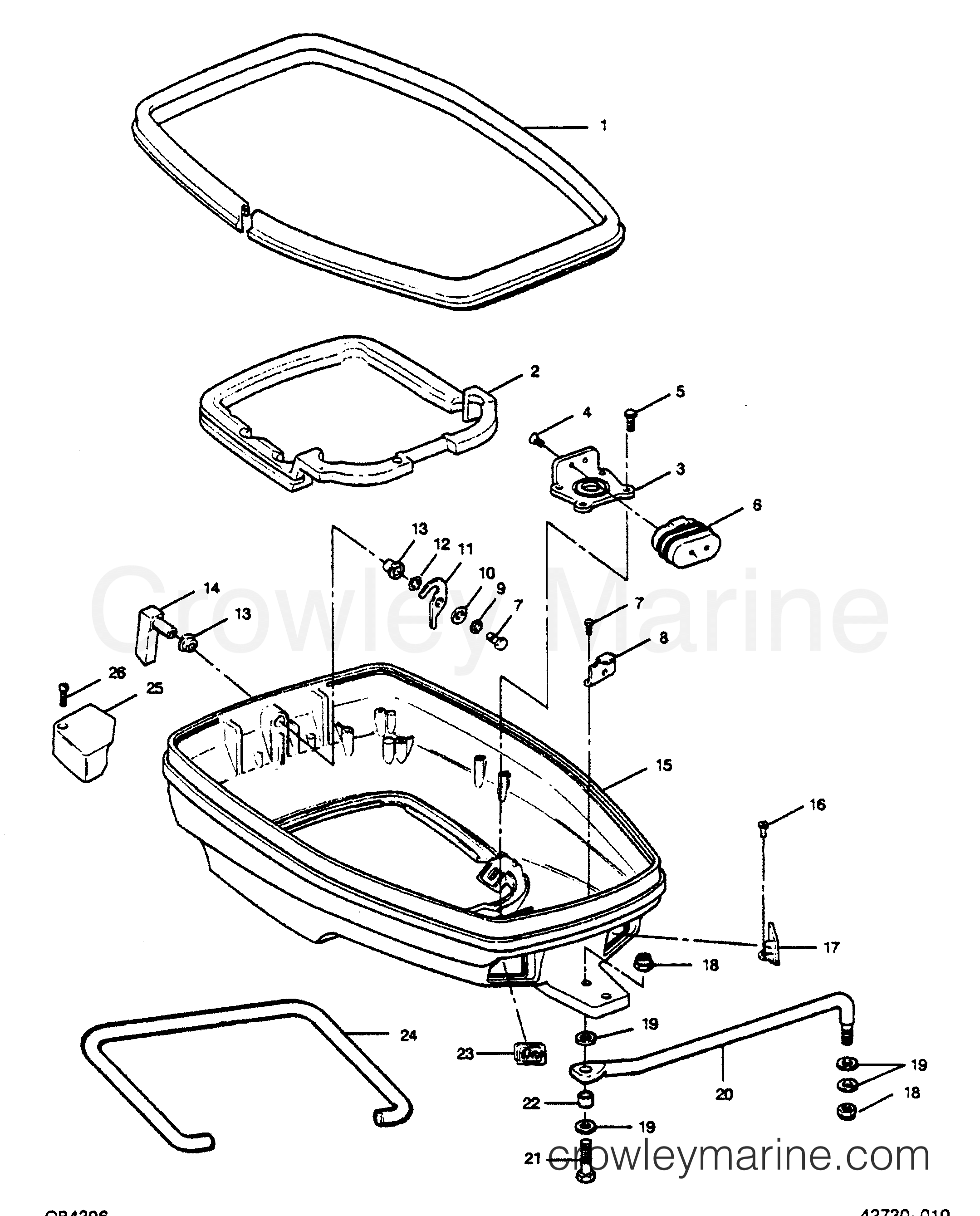 1989 Outboard 50 - 507A9C [Force] - SUPPORT PLATE