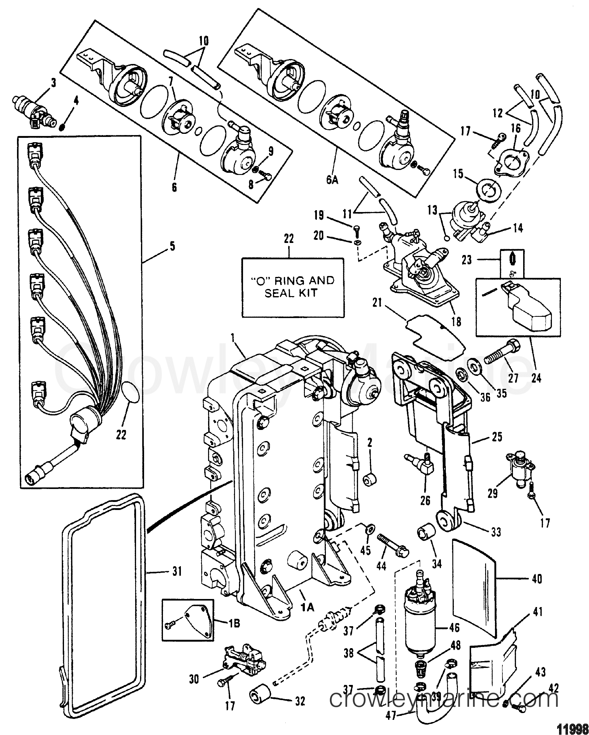 FUEL MANAGEMENT SYSTEM(BREAKDOWN) 1995 Mercury Outboard 200EFI [L