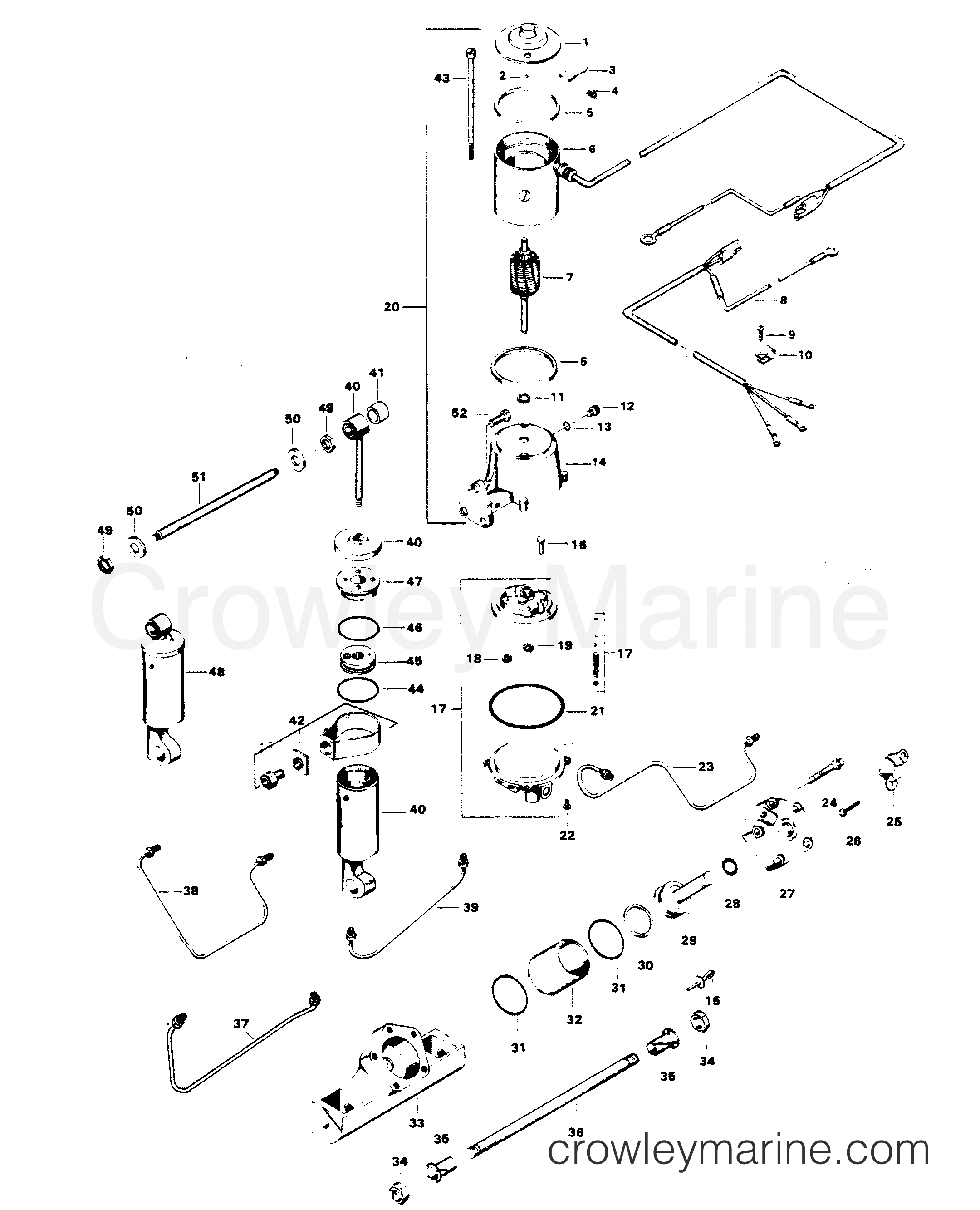 1982 Outboard 85 - H0858H82E - POWER TRIM UNIT