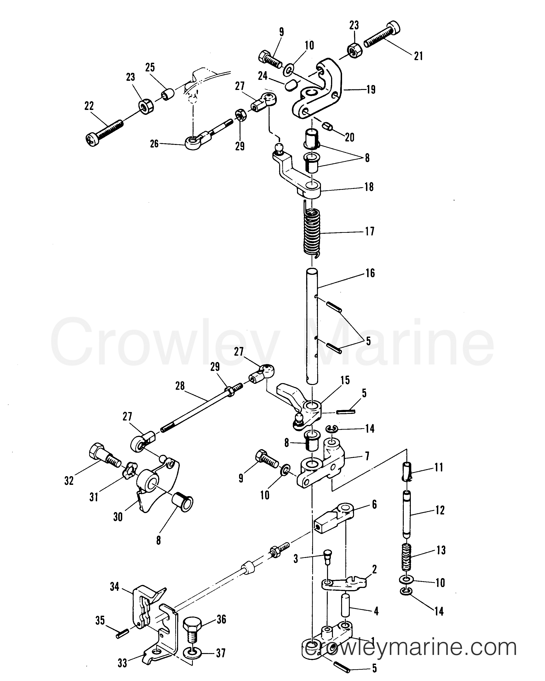 Serial Range Outboard 55 - 663-315379 AND UP [EL] - THROTTLE CONTROL