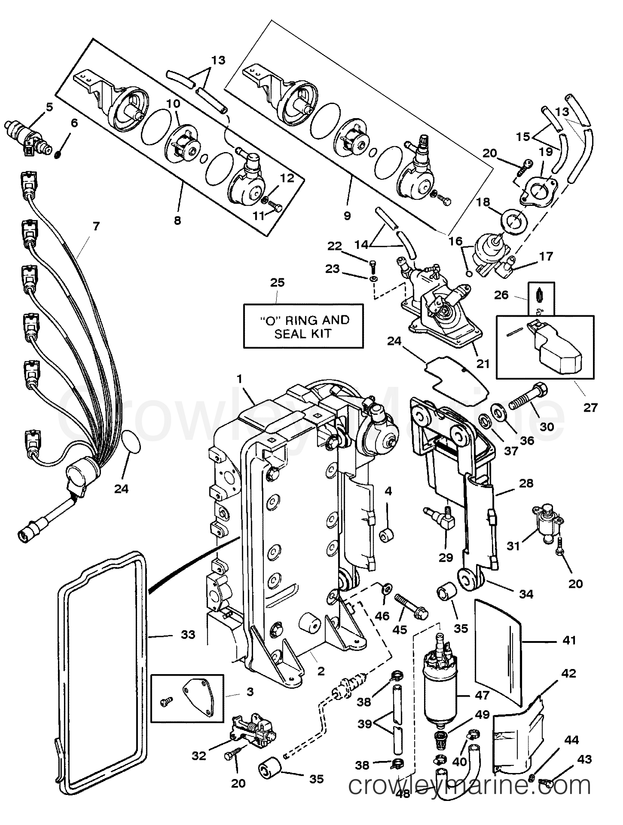 FUEL MANAGEMENT SYSTEM (S/N0G366999 & BELOW) 1995 Race Outboard 225 [PROMAX] 1925311RH