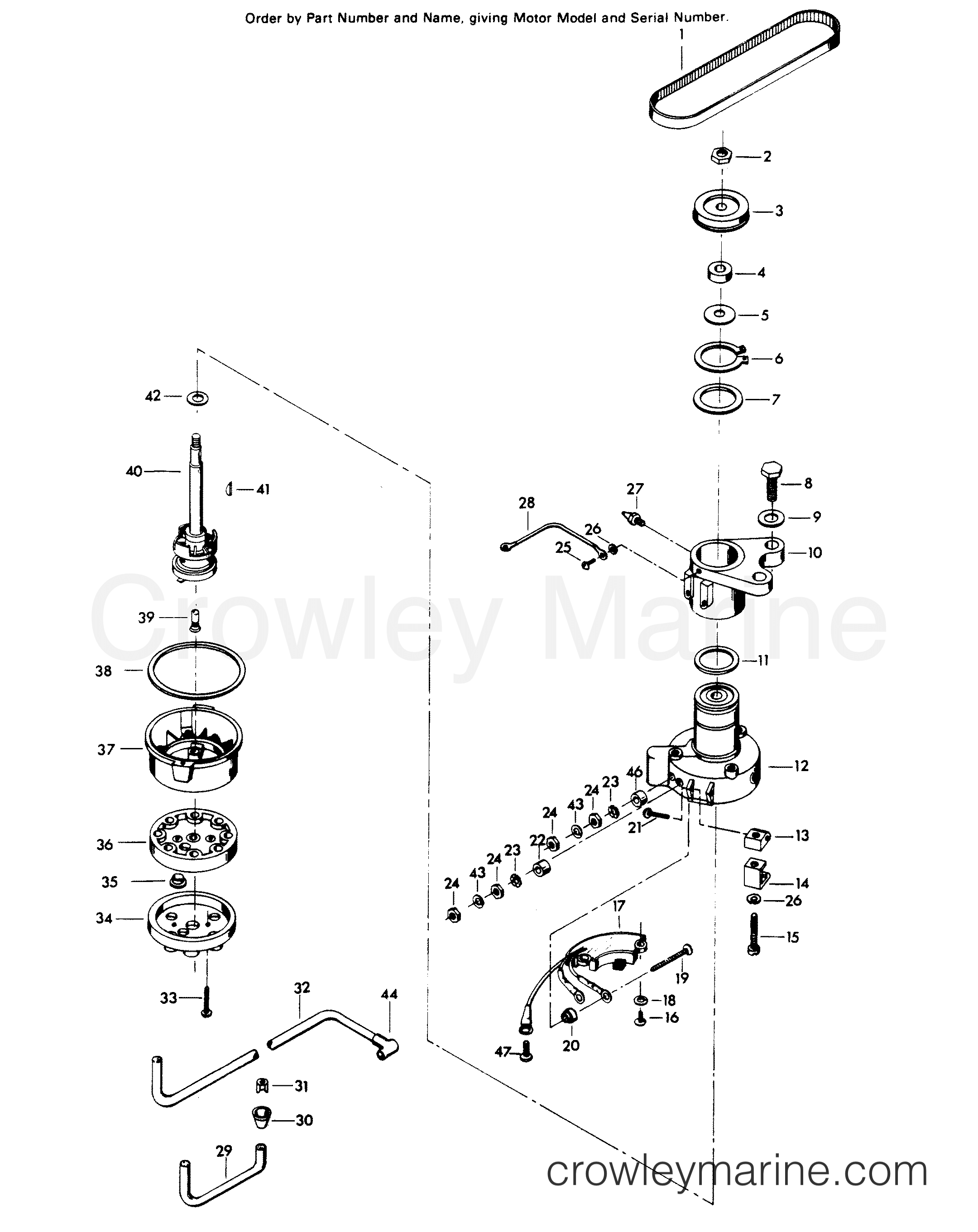 1979 Outboard 140 - H1407B79B - DISTRIBUTOR