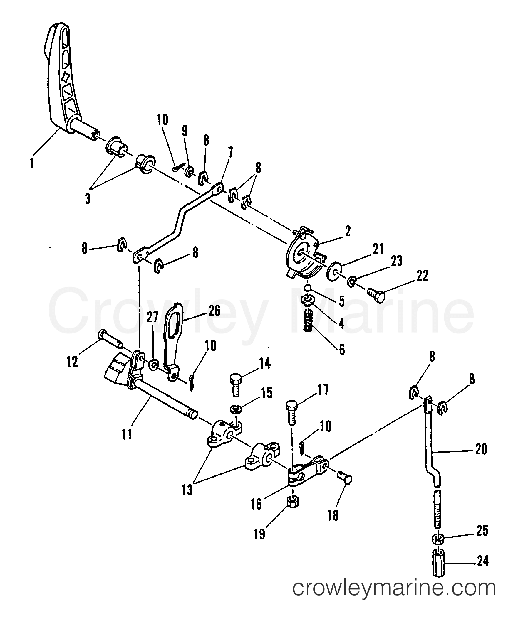 1982 Outboard 40 [M] - 7040202 - GEAR SHIFT LINKAGE
