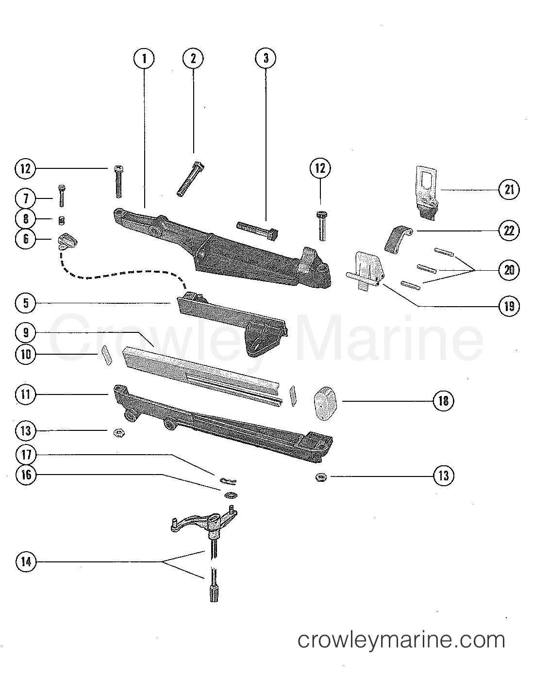 1978 Outboard 40 [E] - 1040508 - SHIFT CONTROL LINKAGE