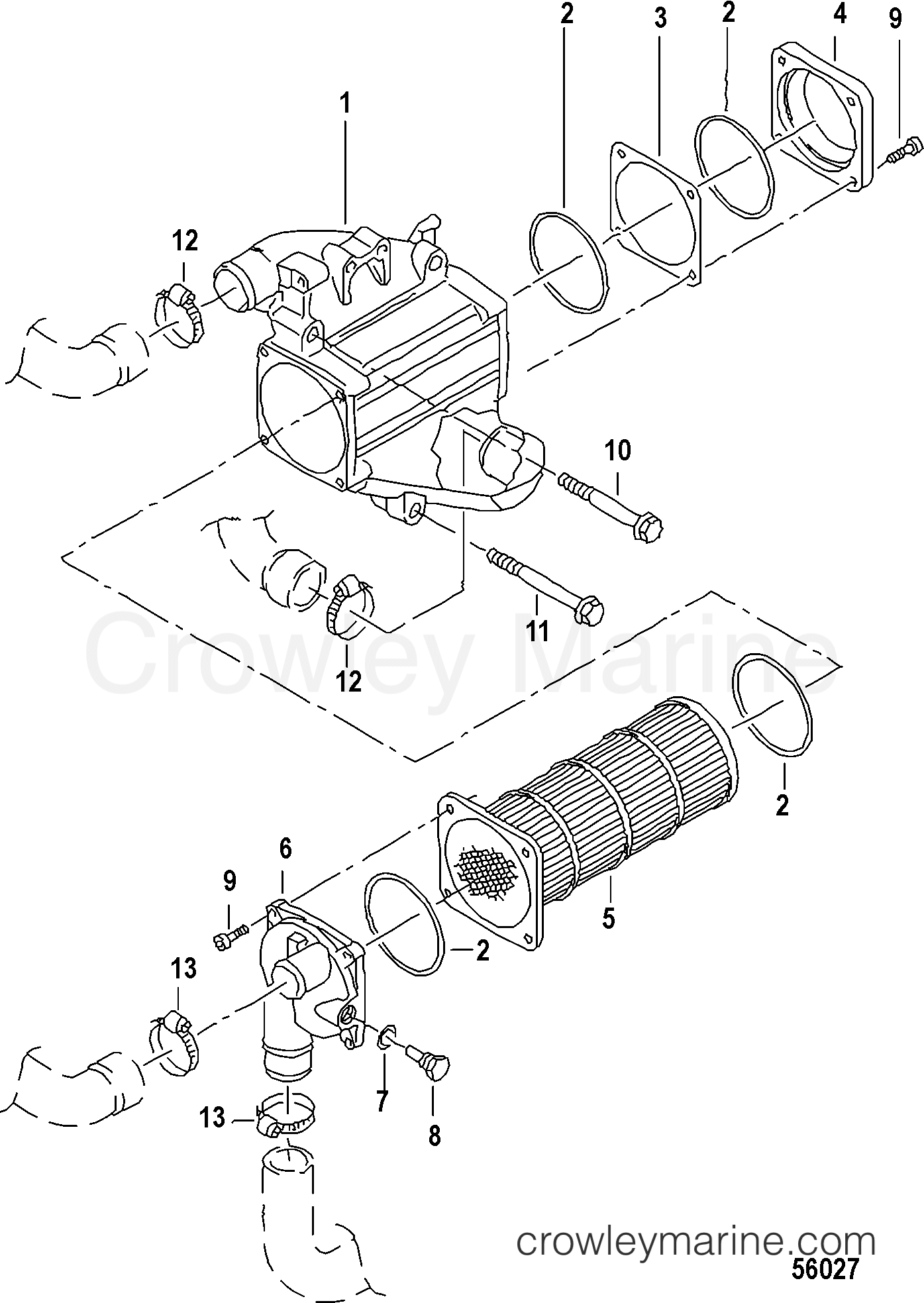 2014 Inboard Engine 3.0L TDI - 3D300110D - CHARGE AIR COOLER