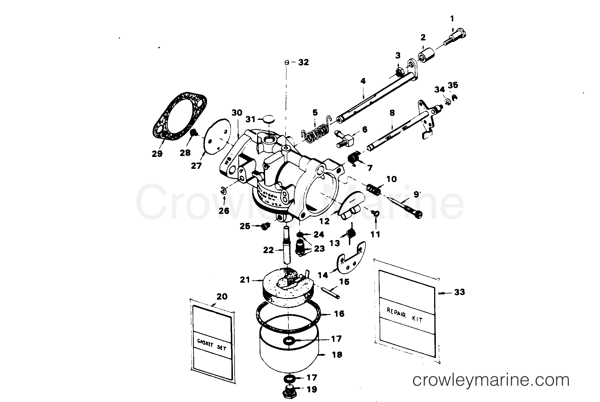 1982 Outboard 20 - 202B2N - CARBURETOR