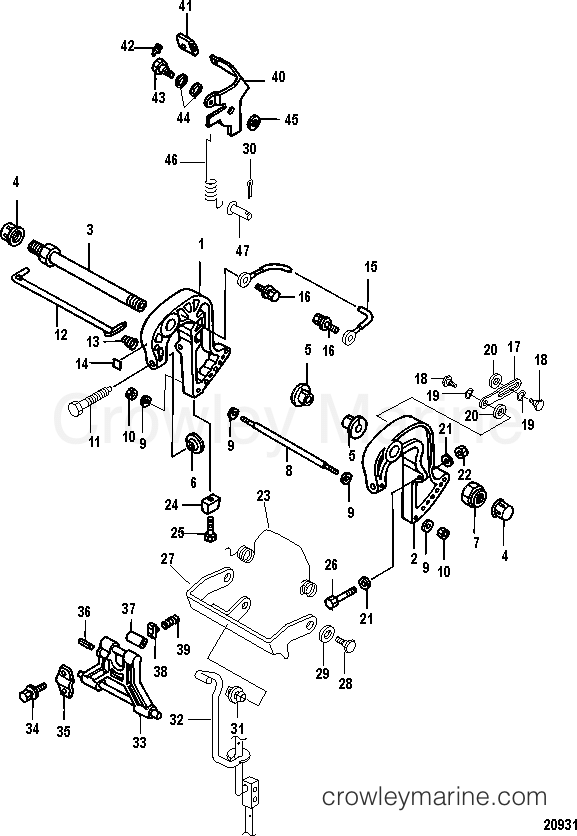 2006 Outboard 30EFI [ML 4] - 7A3G213UL - CLAMP BRACKETS, MANUAL