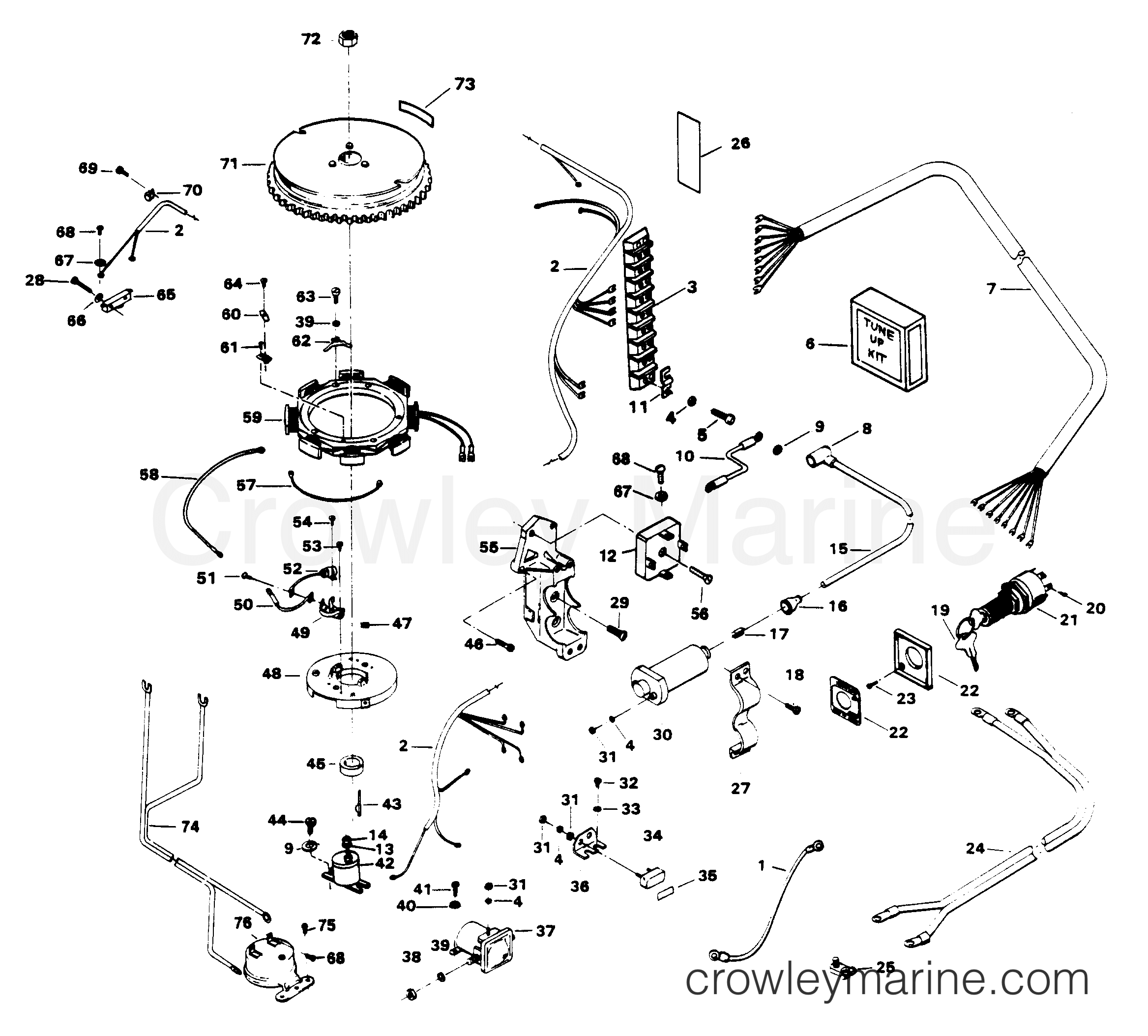 1984 Outboard 50 - 507FC4A [Force] - ALTERNATOR AND ELECTRICAL COMPONENTS