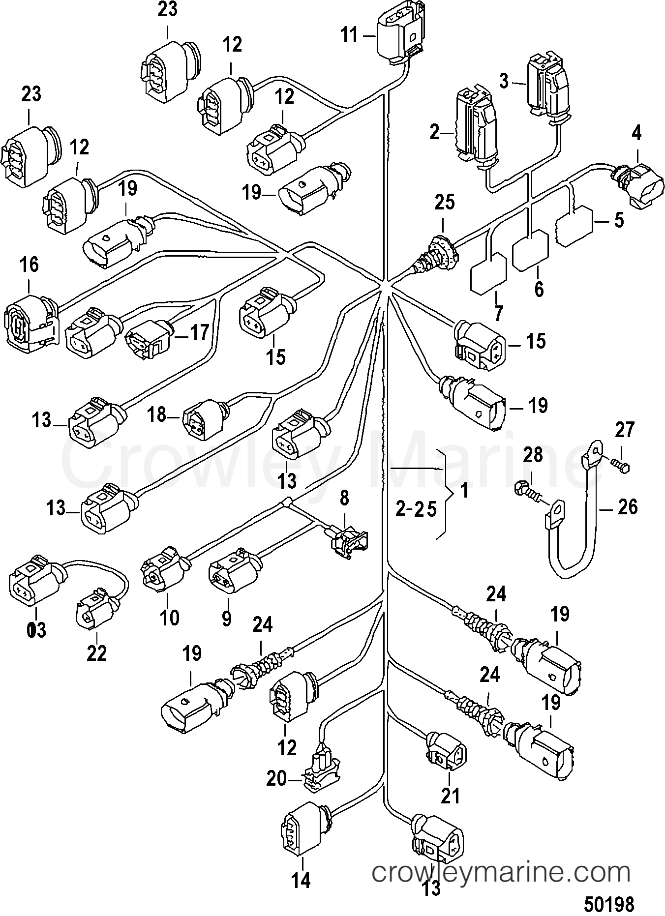 2012 Inboard Engine 3.0L TDI - 3D300014D - WIRING HARNESS, ENGINE