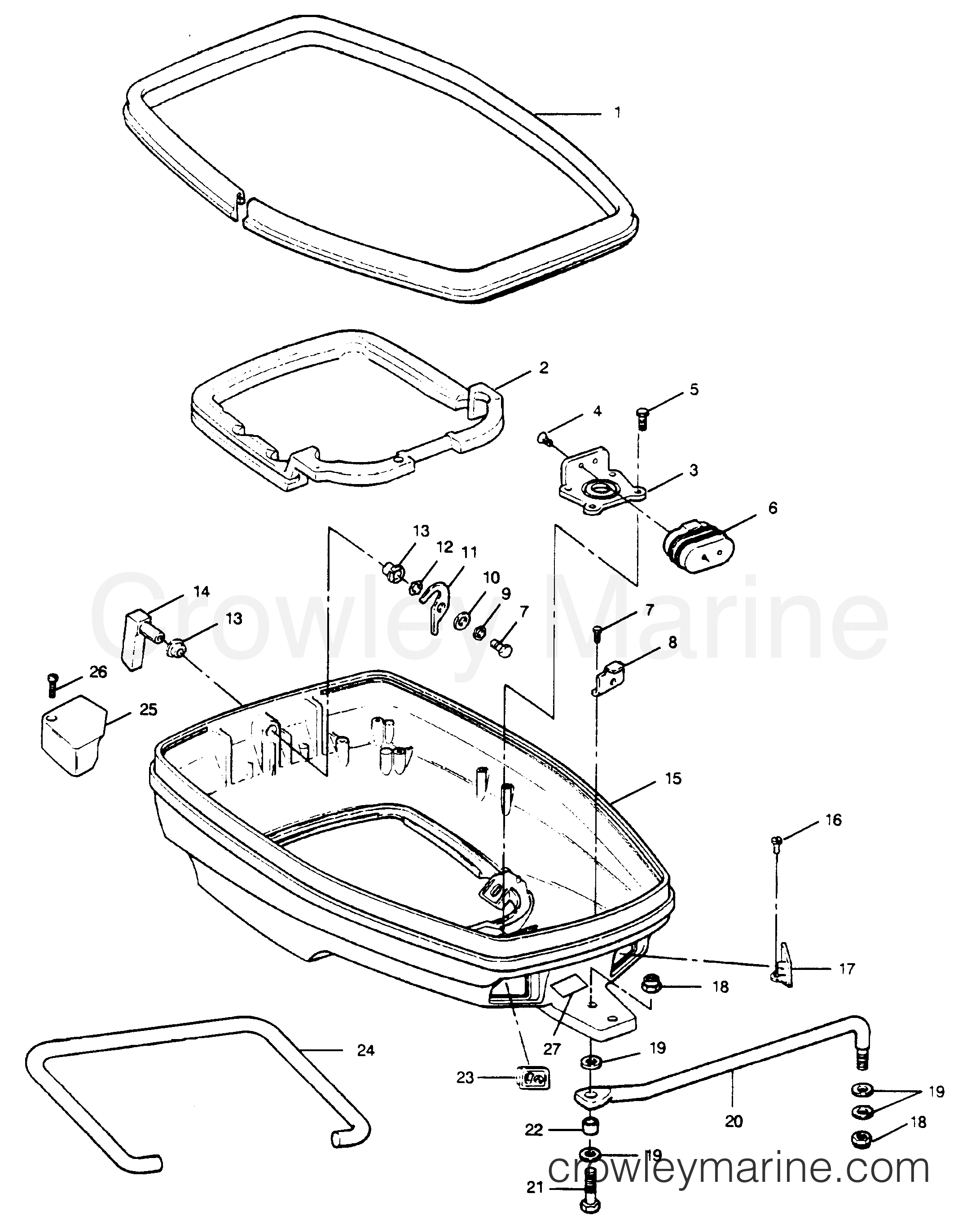 1990 Outboard 35 - 357F90A [Force] - SUPPORT PLATE