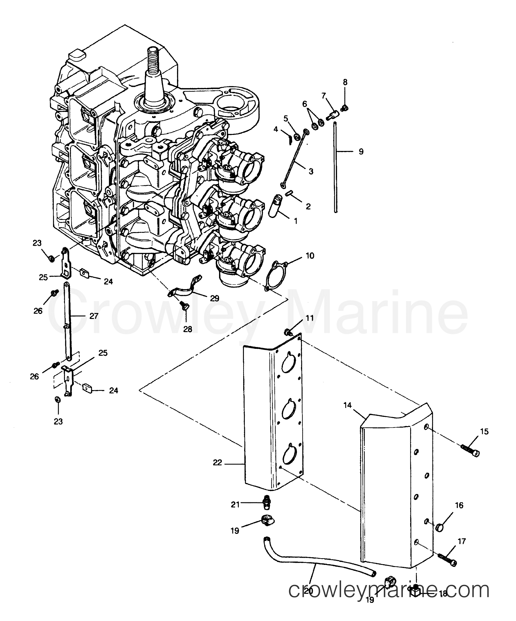 1991 Outboard 90 - 906F91C [Force] - INTAKE COVER
