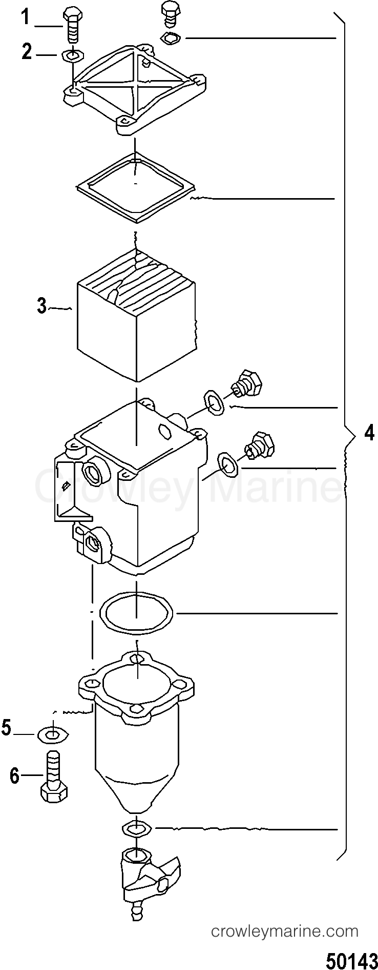 2012 Inboard Engine 3.0L TDI - 3D300004D - FUEL FILTER AND WATER TRAP