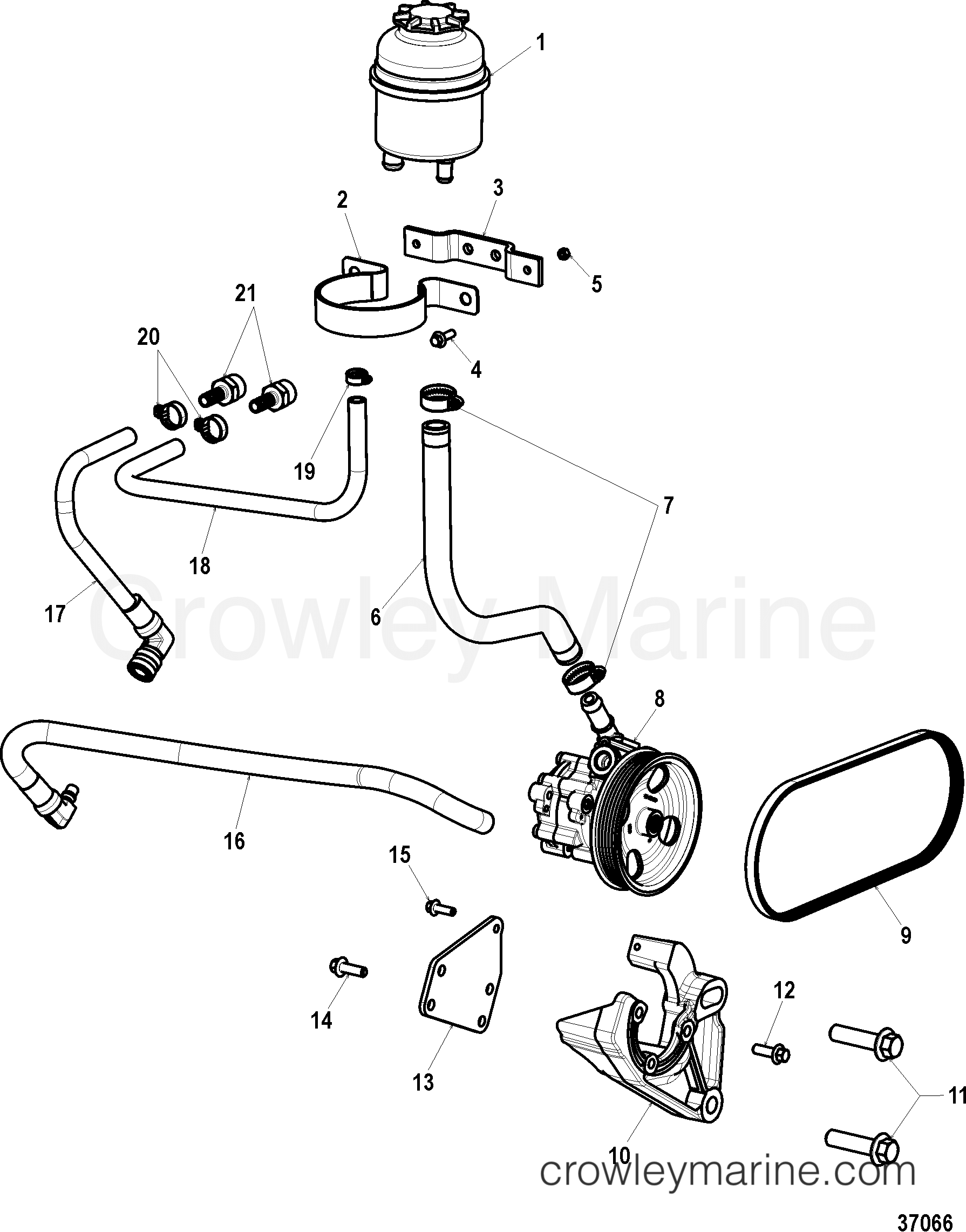 1998 Inboard Engine 4.2L QSD [EI 320] - 30420109D - STEERING COMPONENTS