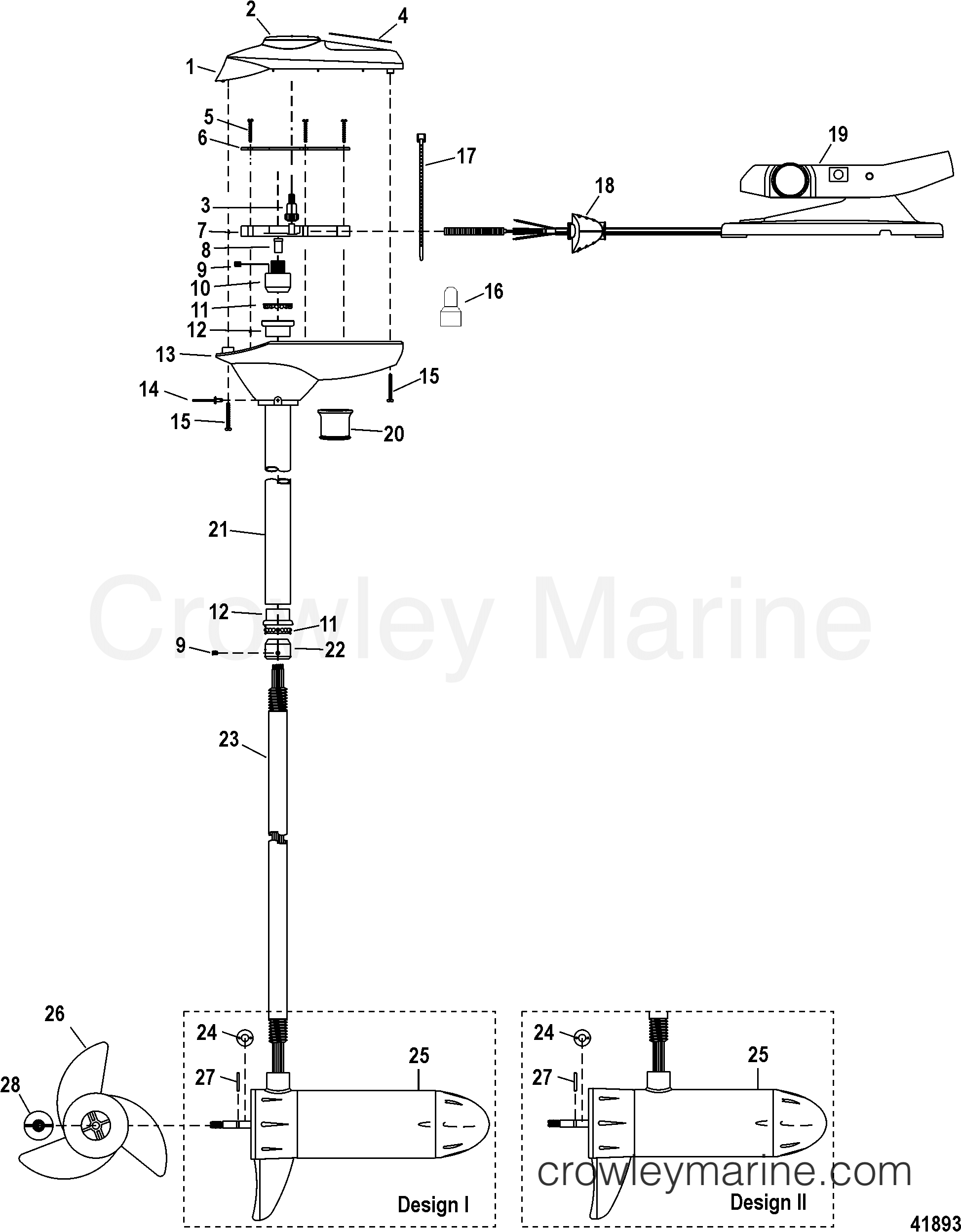 COMPLETE TROLLING MOTOR(MODEL FW40FB) (12 VOLT) 2003 Electric