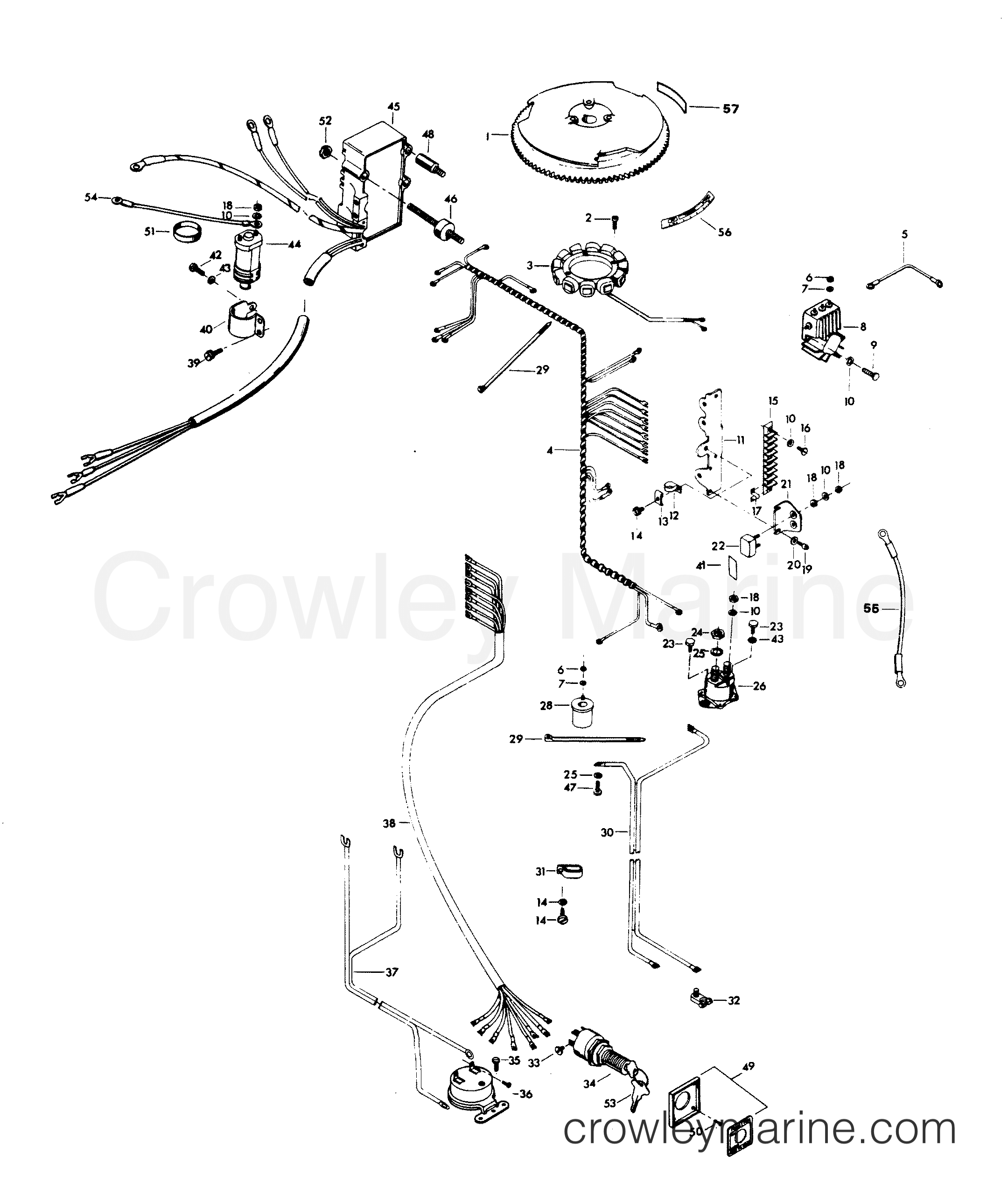 1983 Outboard 100 - H1008H83C - ELECTRICAL COMPONENTS