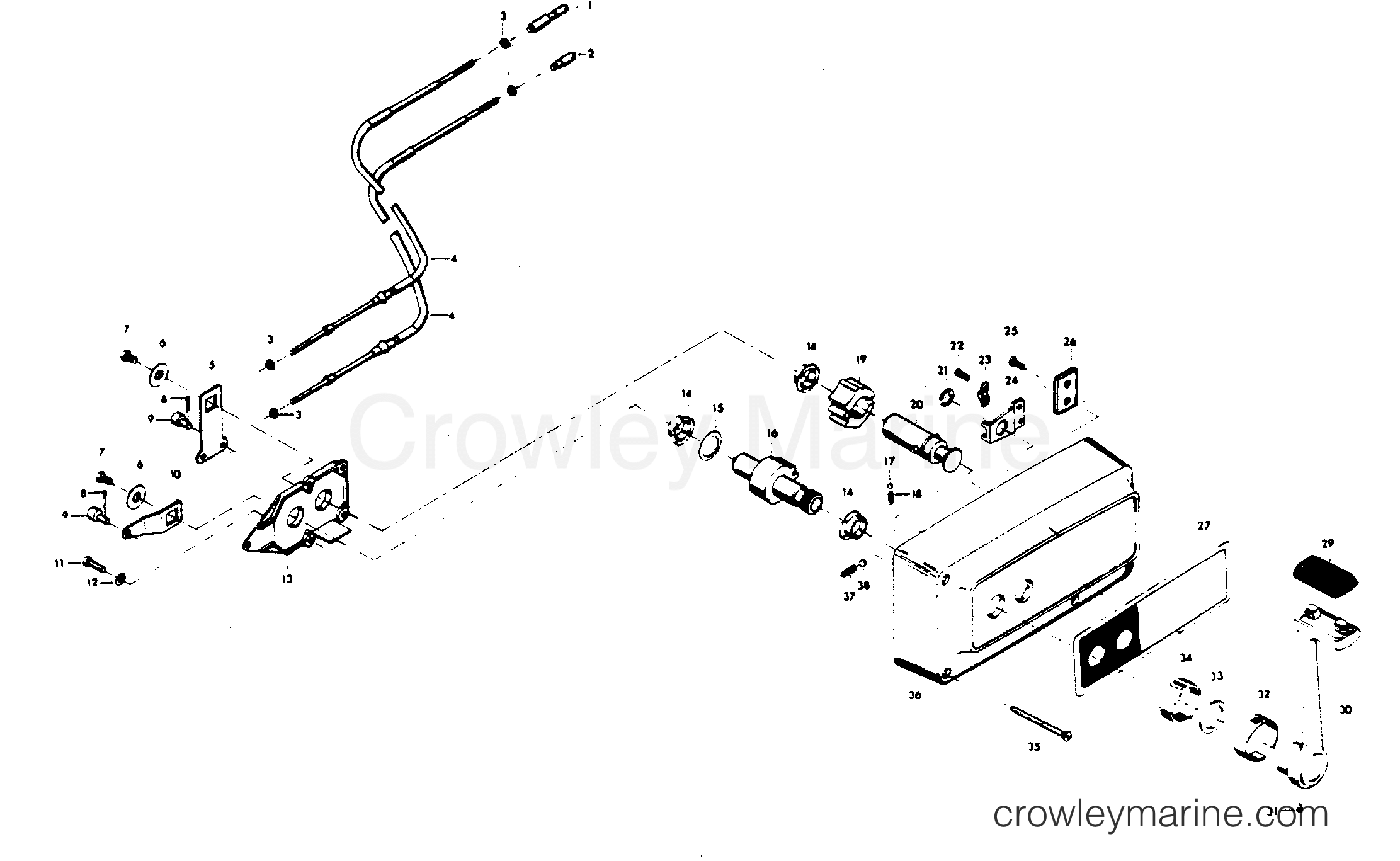 1984 Outboard 50 - H0507X84B - REMOTE CONTROL